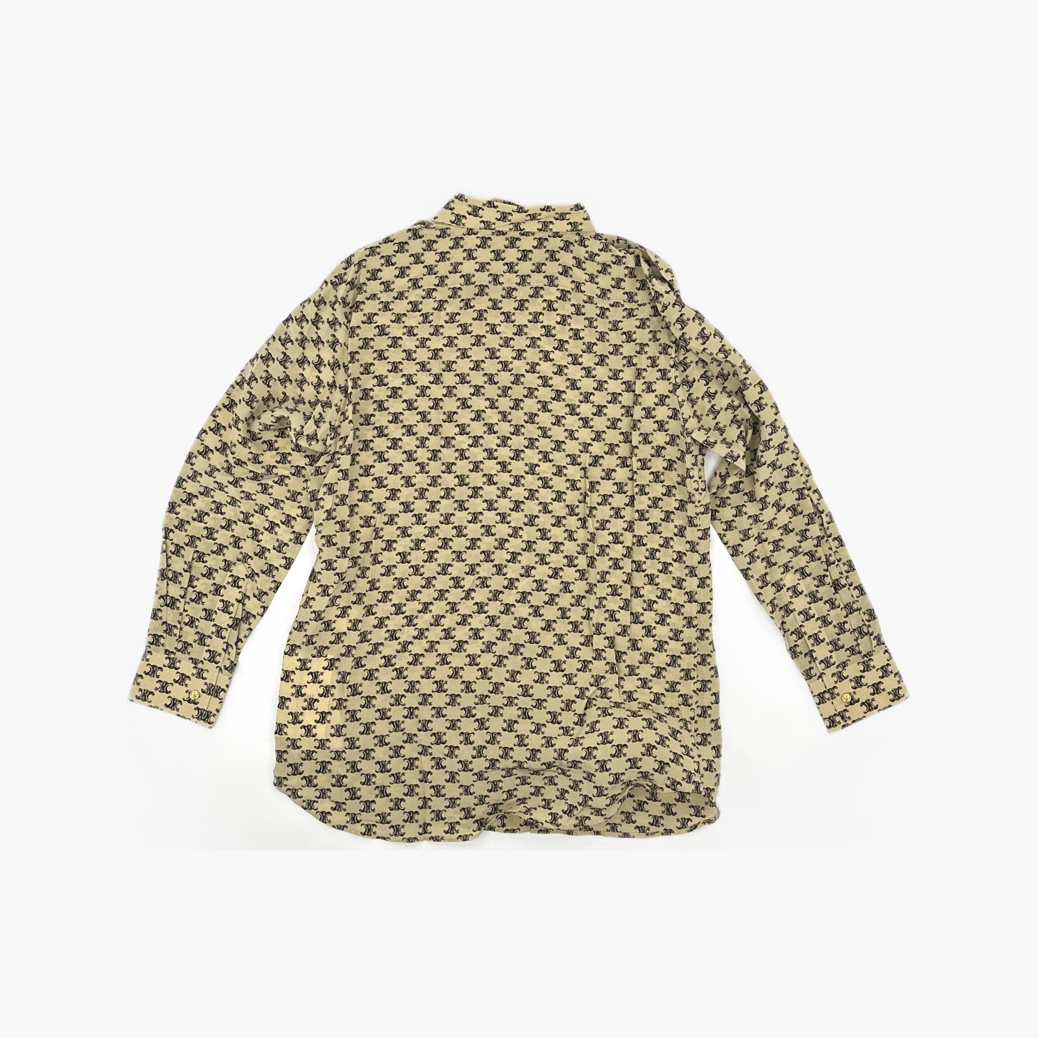 Celine Celine Triomphe Silk Button Up Shirt Size 40 Size M / US 6-8 / IT 42-44 - 2 Thumbnail