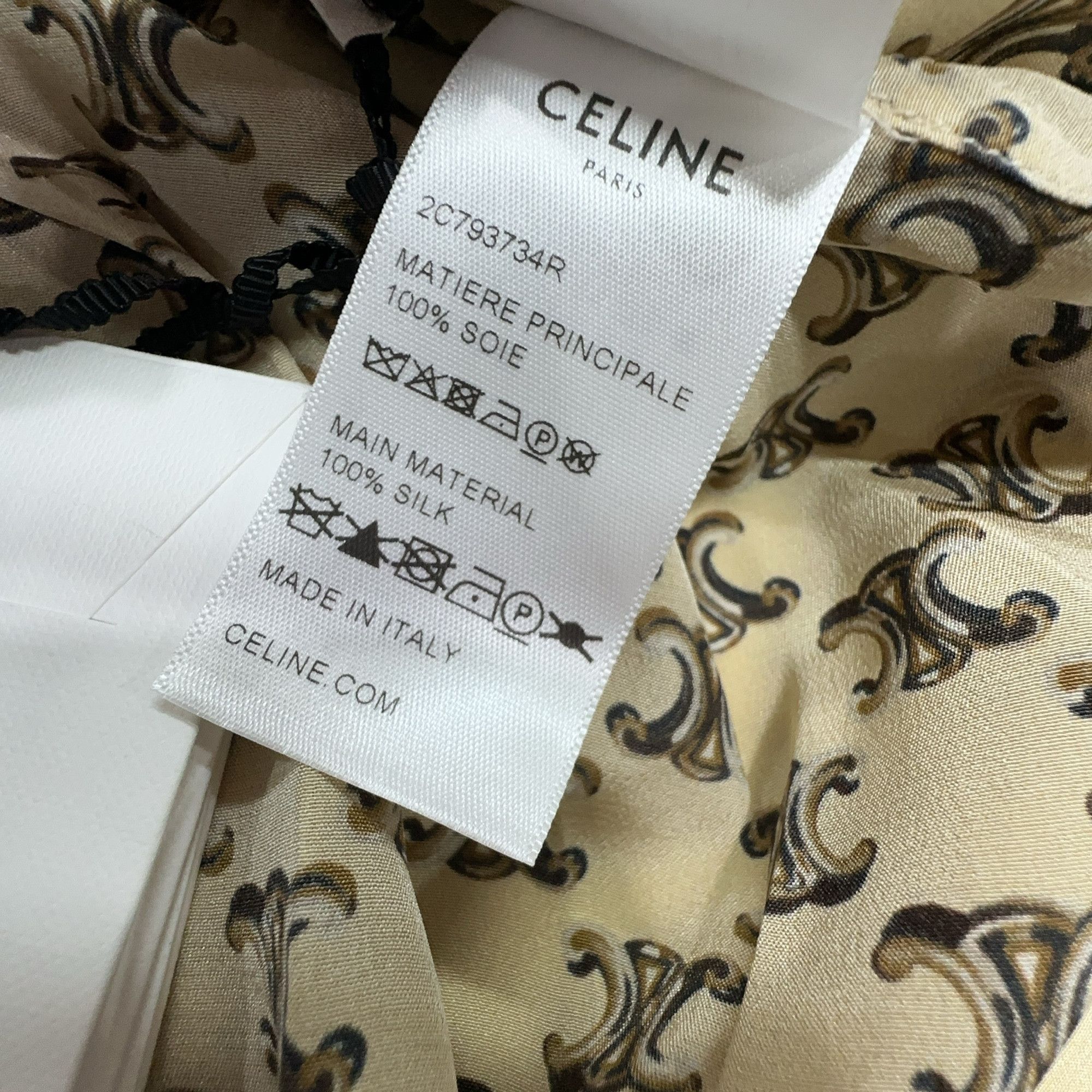 Celine Celine Triomphe Silk Button Up Shirt Size 40 Size M / US 6-8 / IT 42-44 - 3 Thumbnail