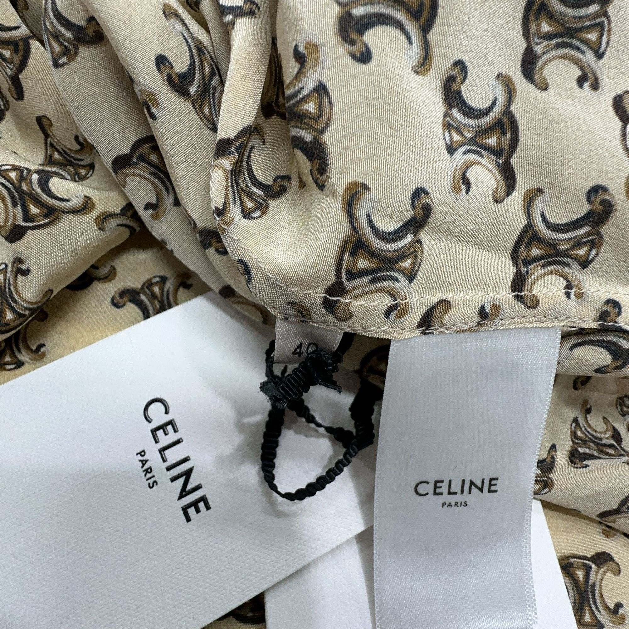 Celine Celine Triomphe Silk Button Up Shirt Size 40 Size M / US 6-8 / IT 42-44 - 6 Thumbnail