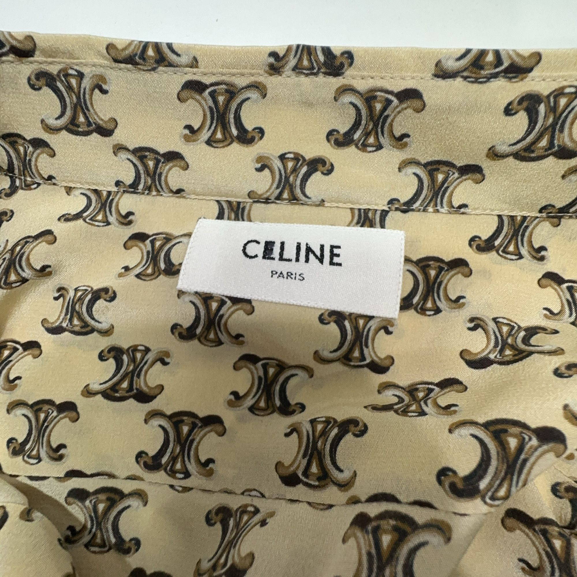 Celine Celine Triomphe Silk Button Up Shirt Size 40 Size M / US 6-8 / IT 42-44 - 5 Thumbnail