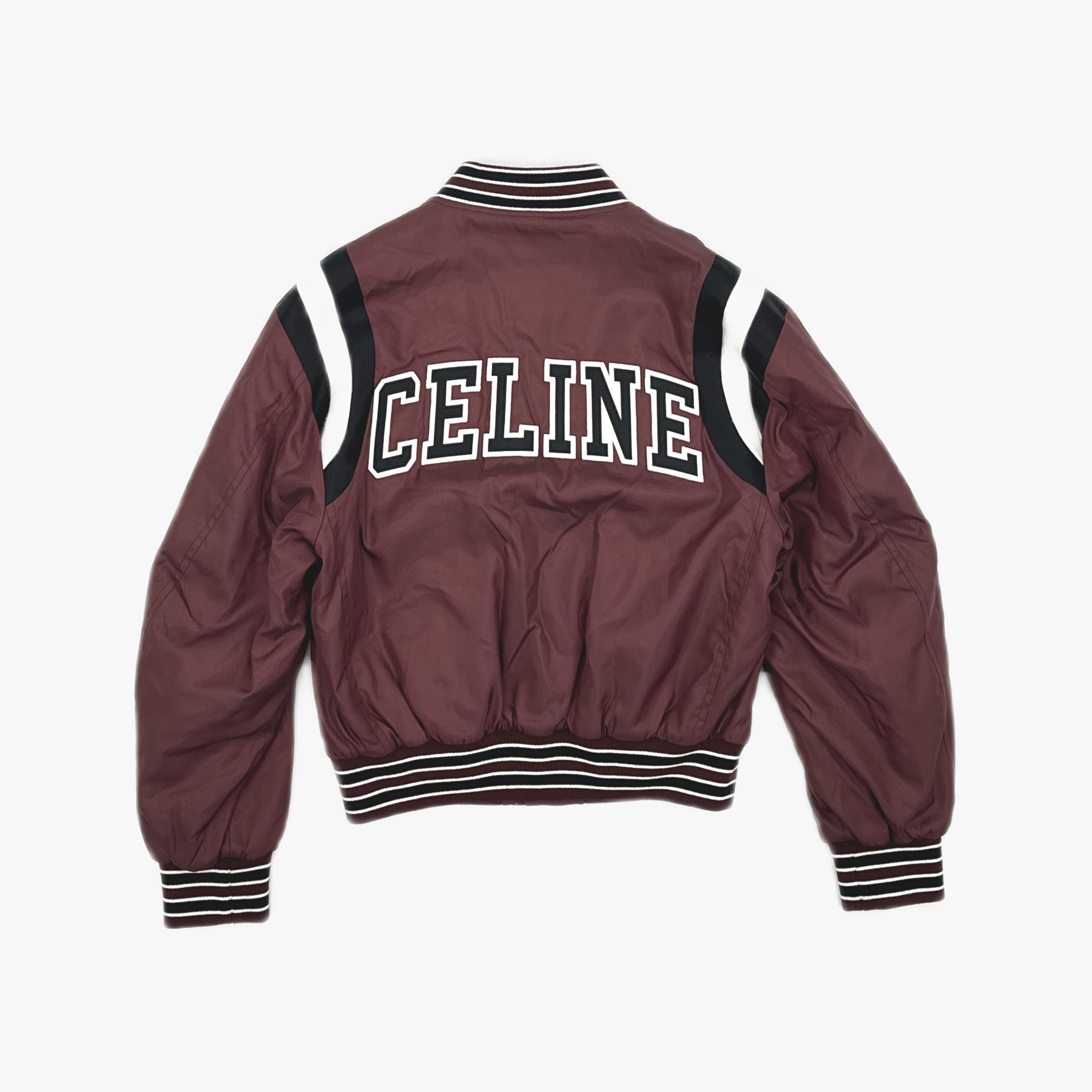 Celine CELINE Logo Varsity Jacket Burgundy Size 36 Size XS / US 0-2 / IT 36-38 - 2 Thumbnail