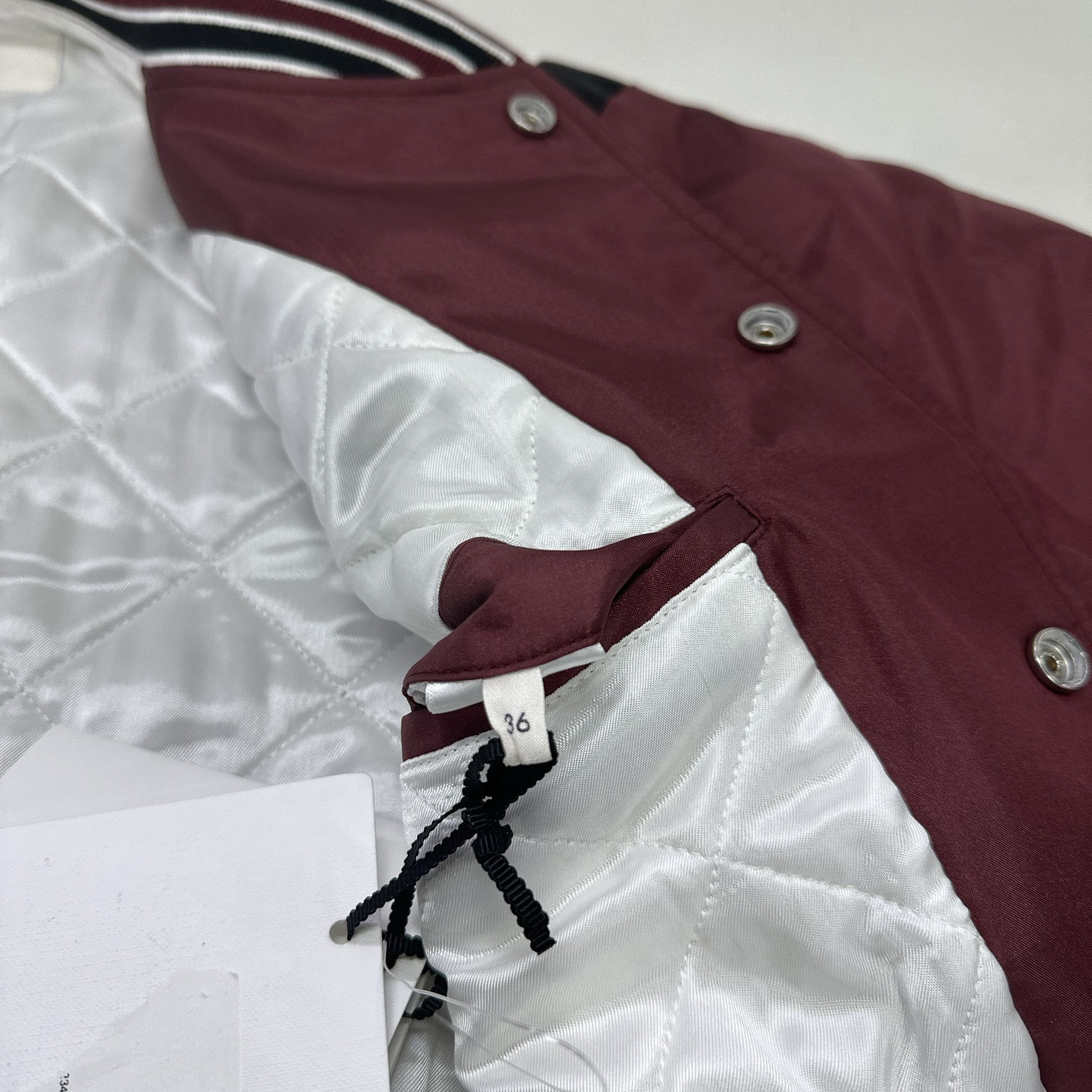Celine CELINE Logo Varsity Jacket Burgundy Size 36 Size XS / US 0-2 / IT 36-38 - 6 Thumbnail
