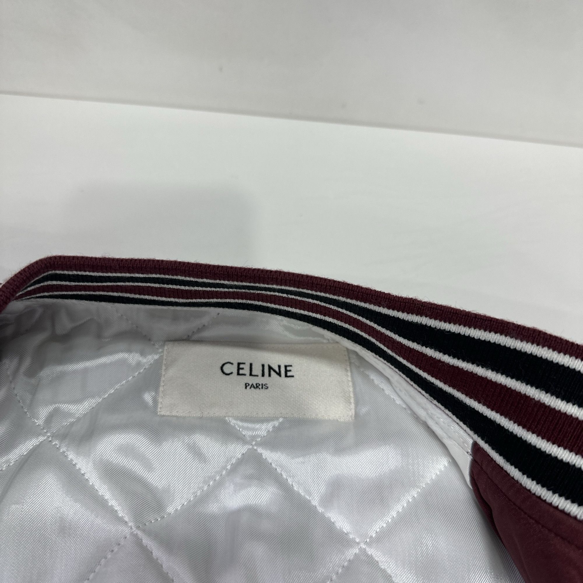 Celine CELINE Logo Varsity Jacket Burgundy Size 36 Size XS / US 0-2 / IT 36-38 - 3 Thumbnail