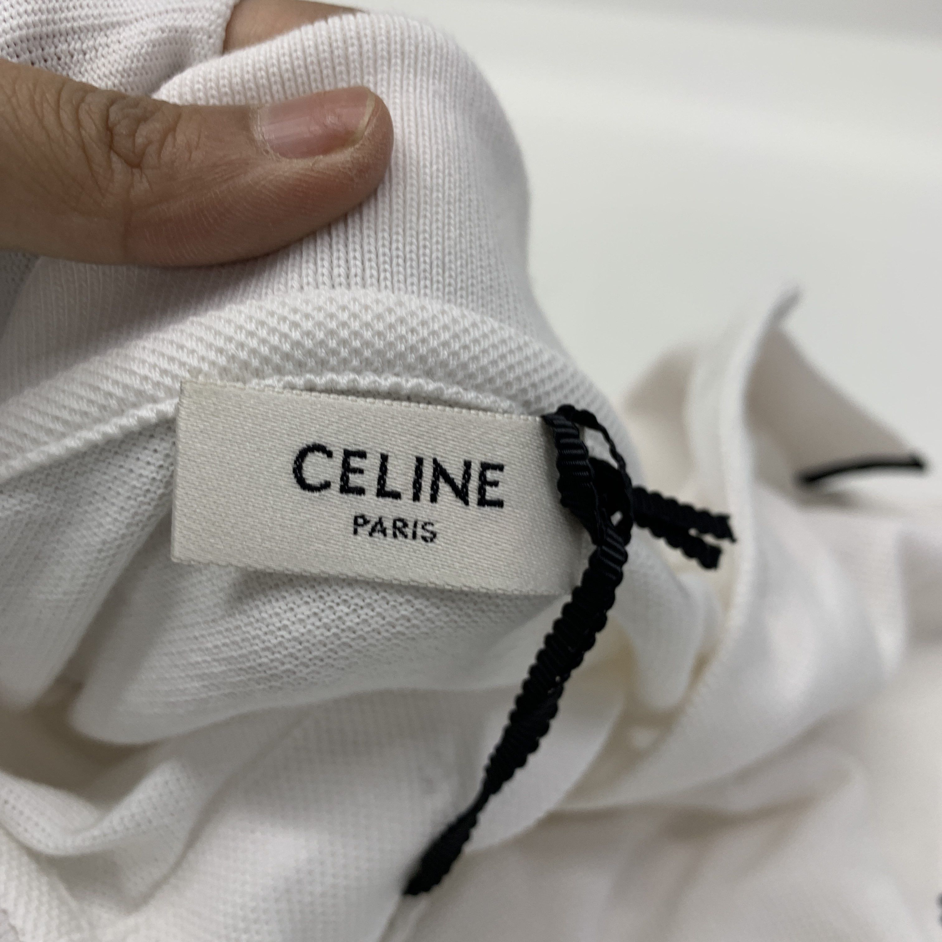 Celine Celine Logo Polo Shirt Size L Size US L / EU 52-54 / 3 - 3 Thumbnail