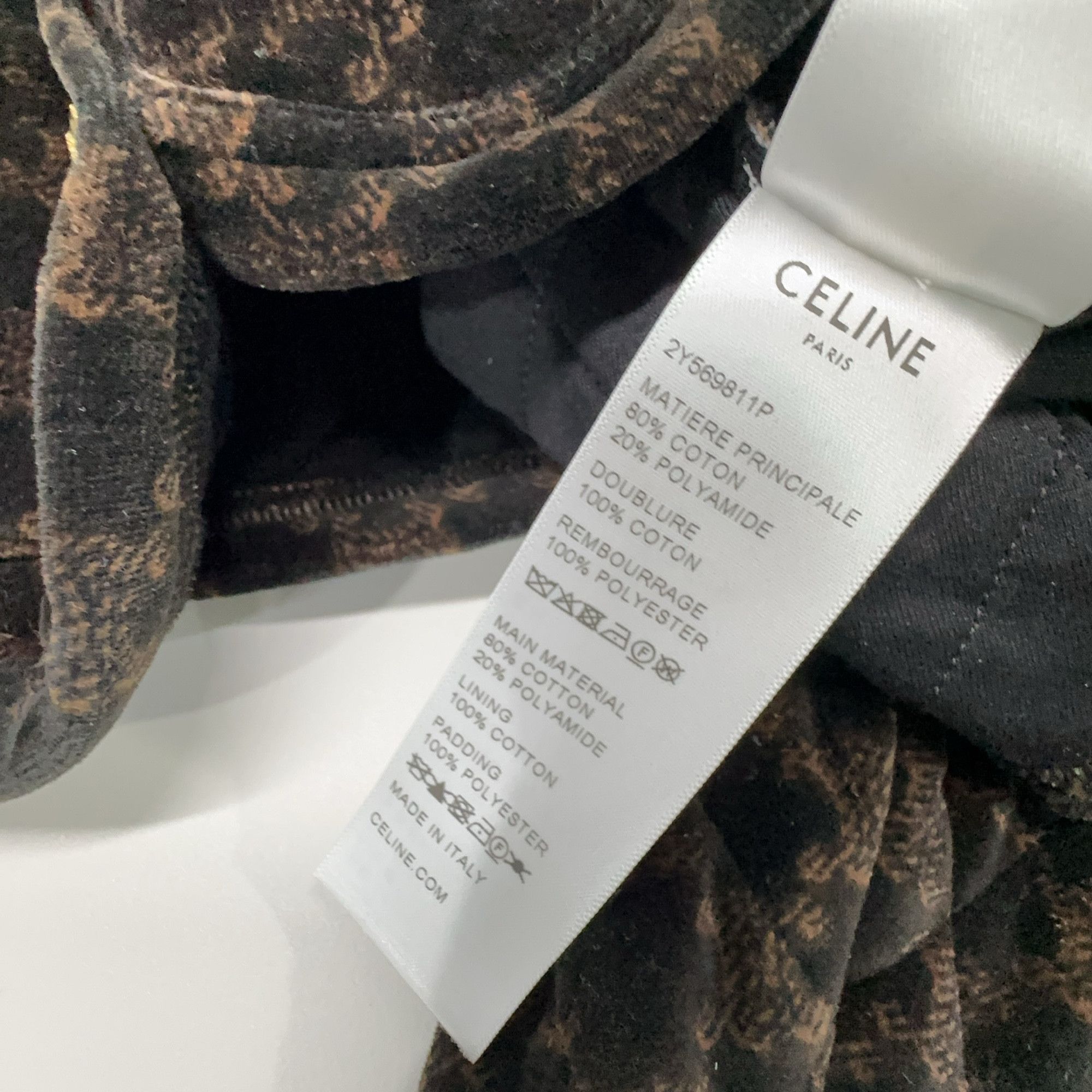 Celine CELINE Triomphe Quilted Velvet Jacket Size 36 Size XS / US 0-2 / IT 36-38 - 3 Thumbnail