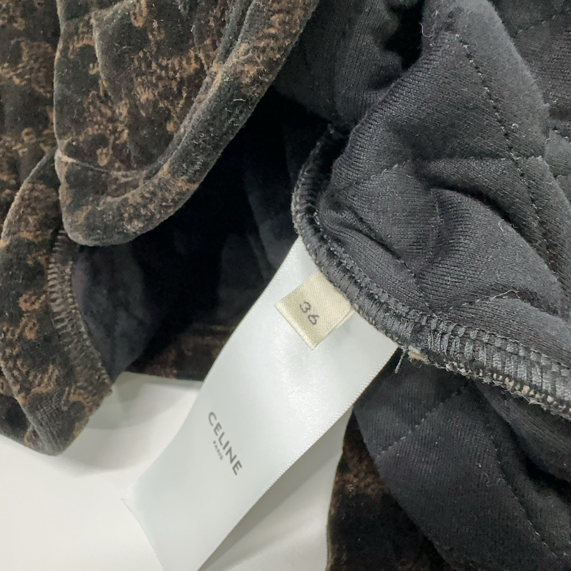 Celine CELINE Triomphe Quilted Velvet Jacket Size 36 Size XS / US 0-2 / IT 36-38 - 4 Thumbnail