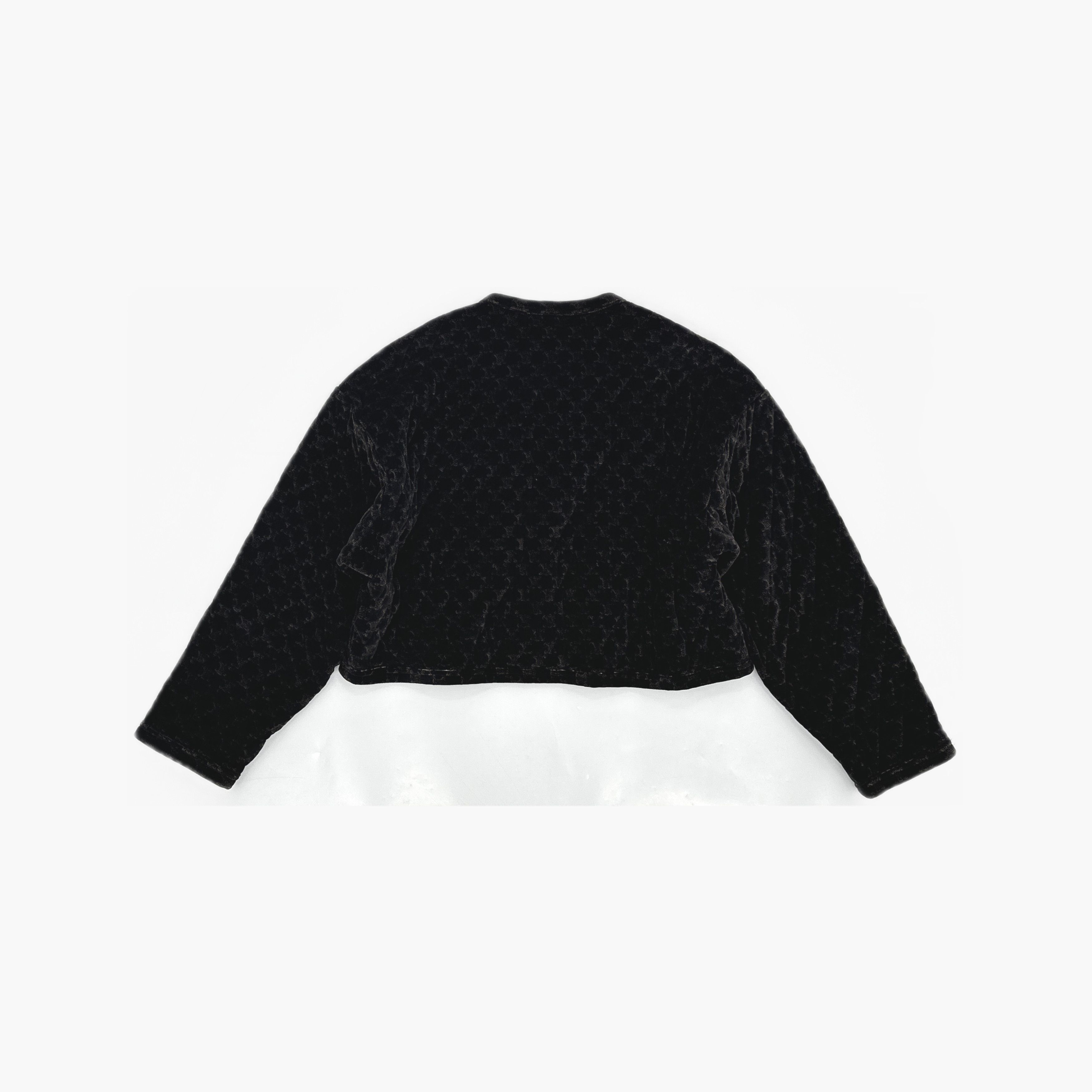 Celine CELINE Triomphe Quilted Velvet Jacket Size 36 Size XS / US 0-2 / IT 36-38 - 2 Thumbnail