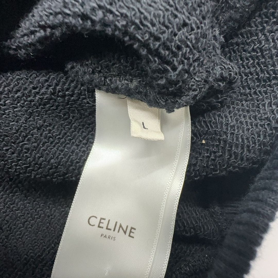 Celine Celine Logo Patch Hoodie Size L Size US L / EU 52-54 / 3 - 4 Thumbnail