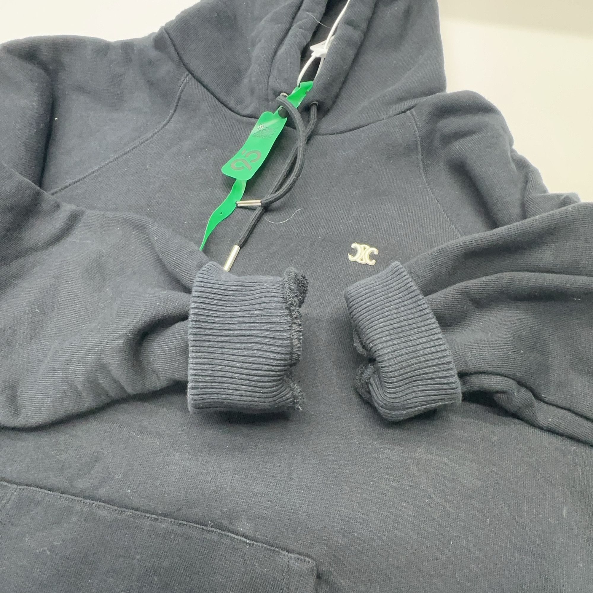 Celine Celine Logo Patch Hoodie Size L Size US L / EU 52-54 / 3 - 6 Thumbnail