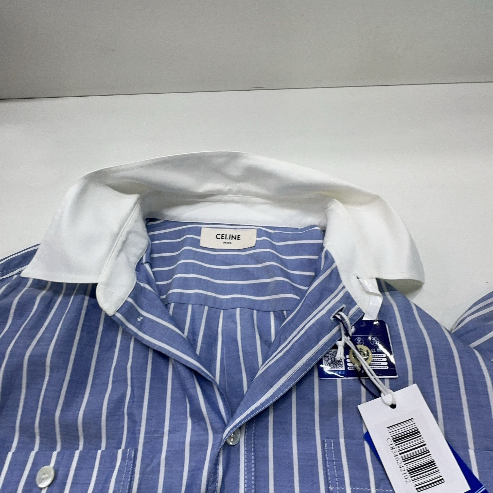 Celine Celine Striped Button Up Shirt Size 38 Size XS / US 0-2 / IT 36-38 - 6 Thumbnail