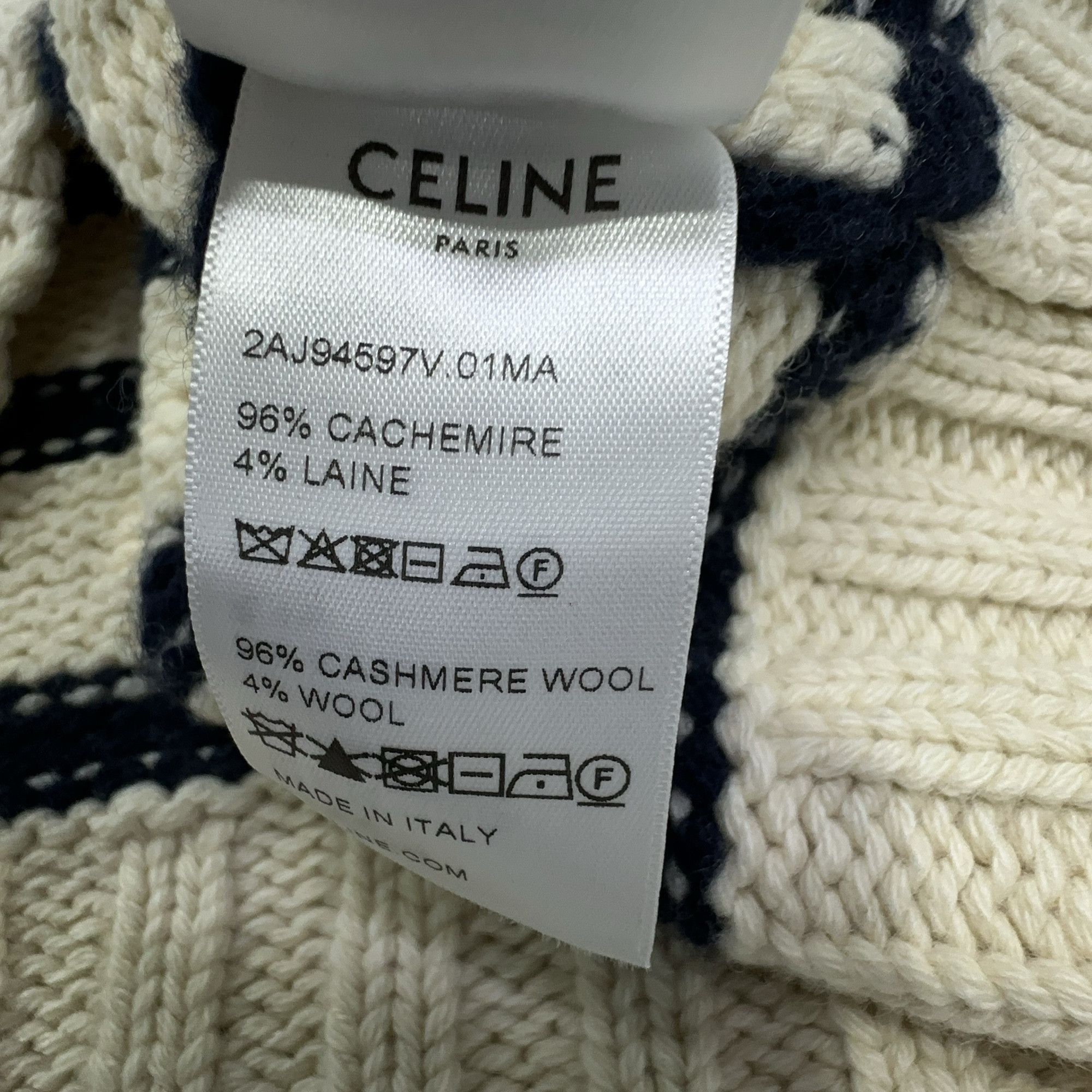 Celine Celine Striped Cashmere Sweater Size S Size S / US 4 / IT 40 - 5 Thumbnail