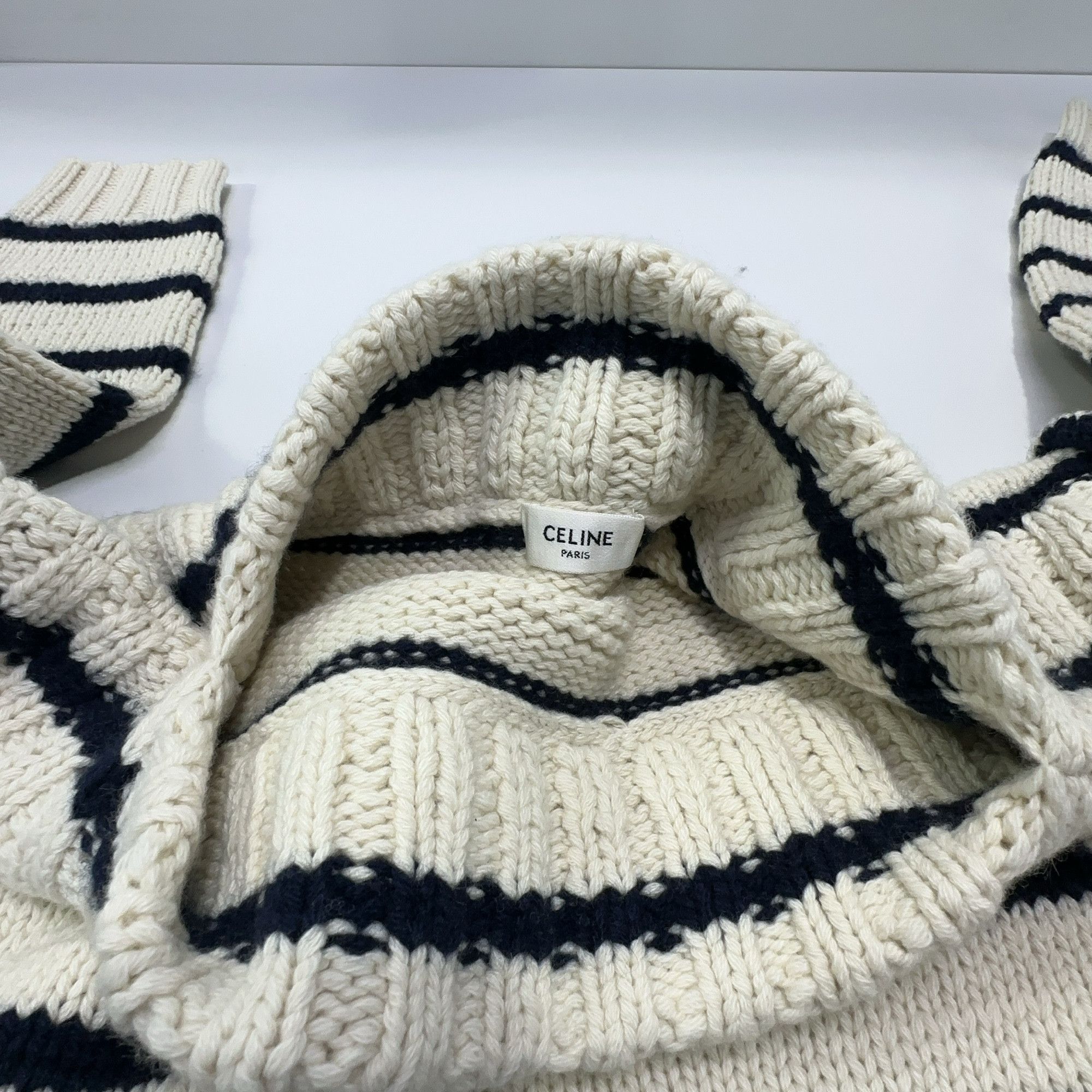 Celine Celine Striped Cashmere Sweater Size S Size S / US 4 / IT 40 - 6 Thumbnail