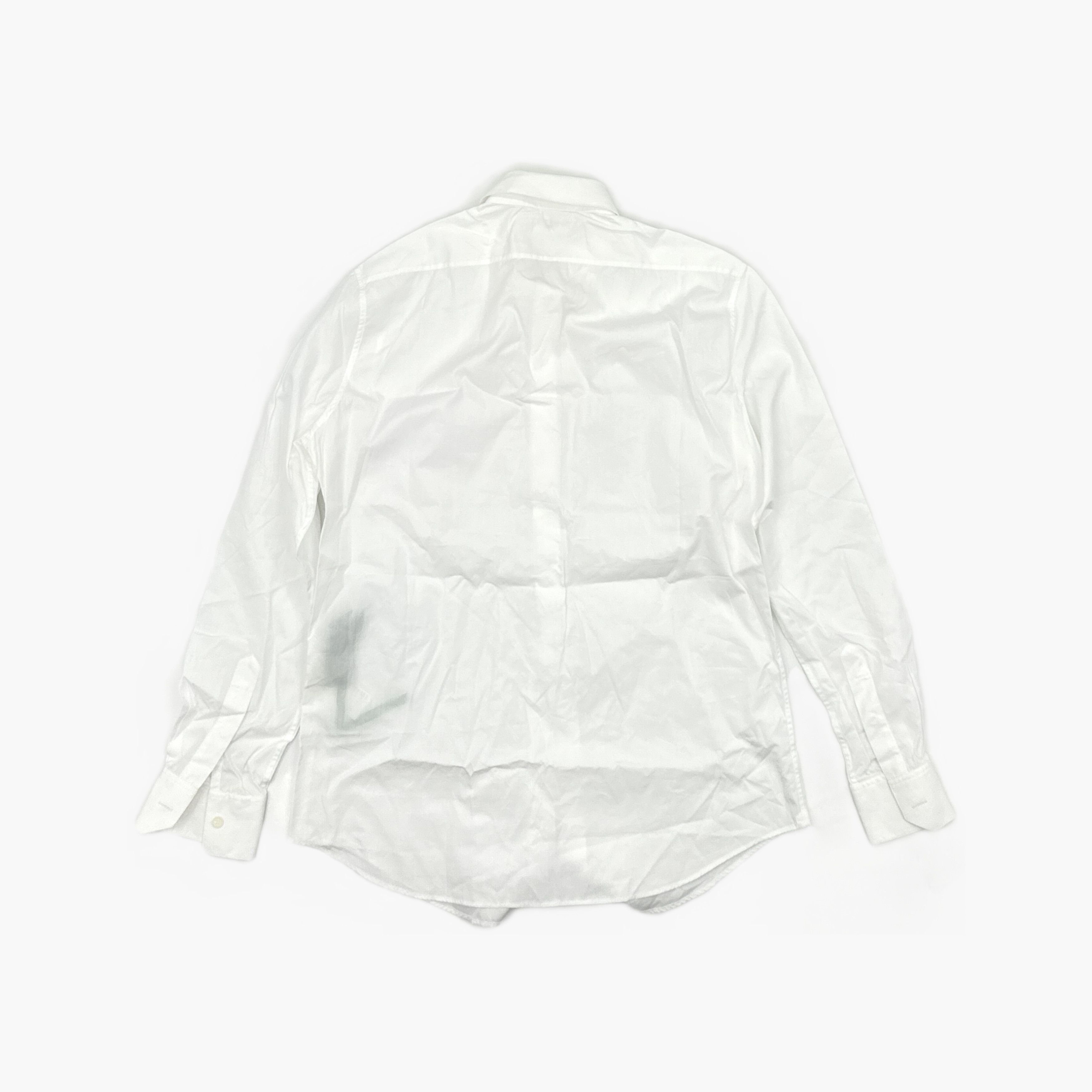 Celine Celine White Cotton Long Sleeve Shirt Size M Size US XXS / EU 40 - 2 Thumbnail