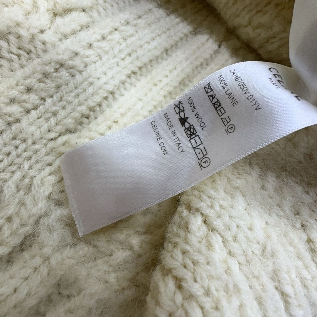 Celine Celine Triomphe Logo Cable Knit Sweater Size M Size M / US 6-8 / IT 42-44 - 3 Thumbnail