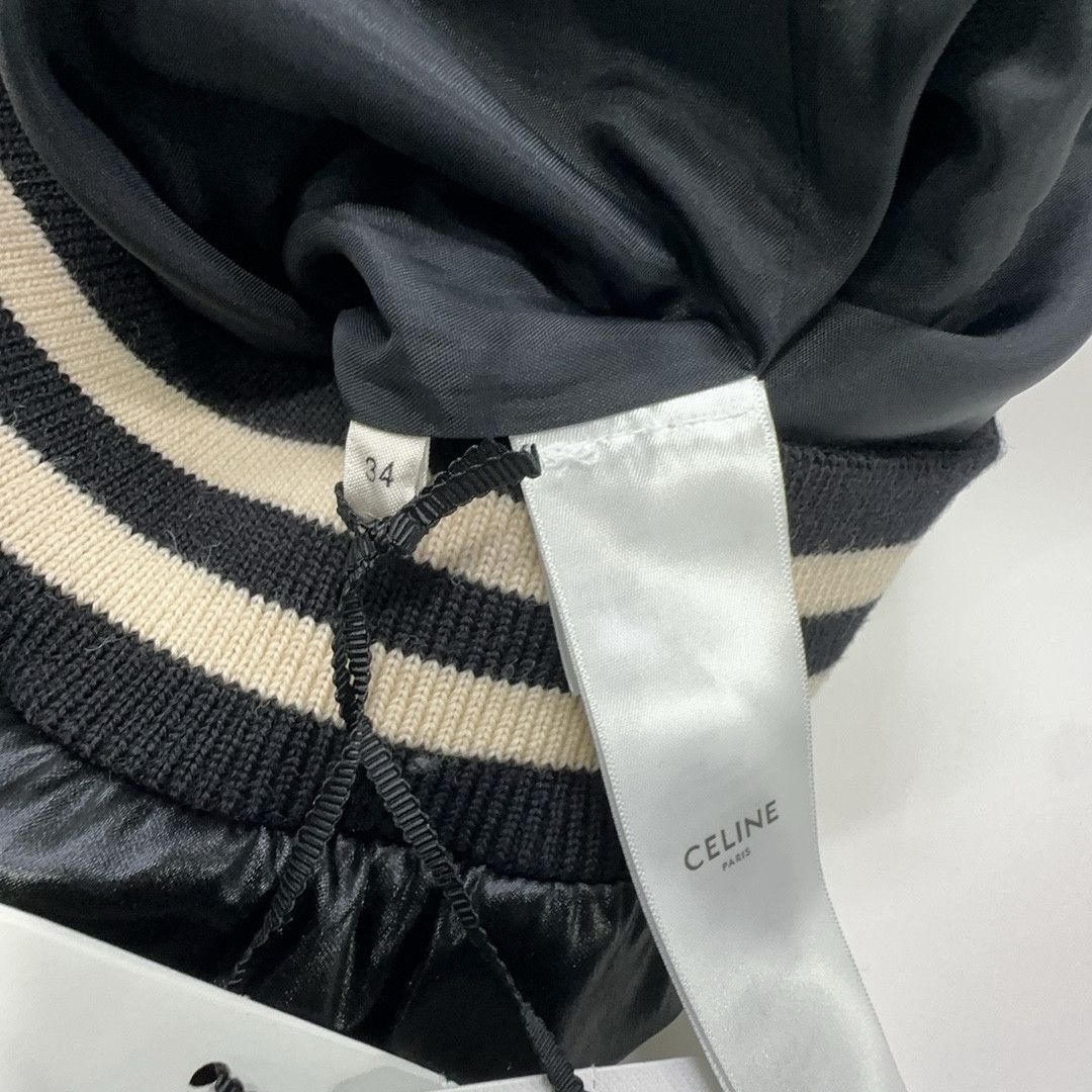 Celine CELINE Triomphe Logo Satin Bomber Jacket Size 34 Size XS / US 0-2 / IT 36-38 - 3 Thumbnail
