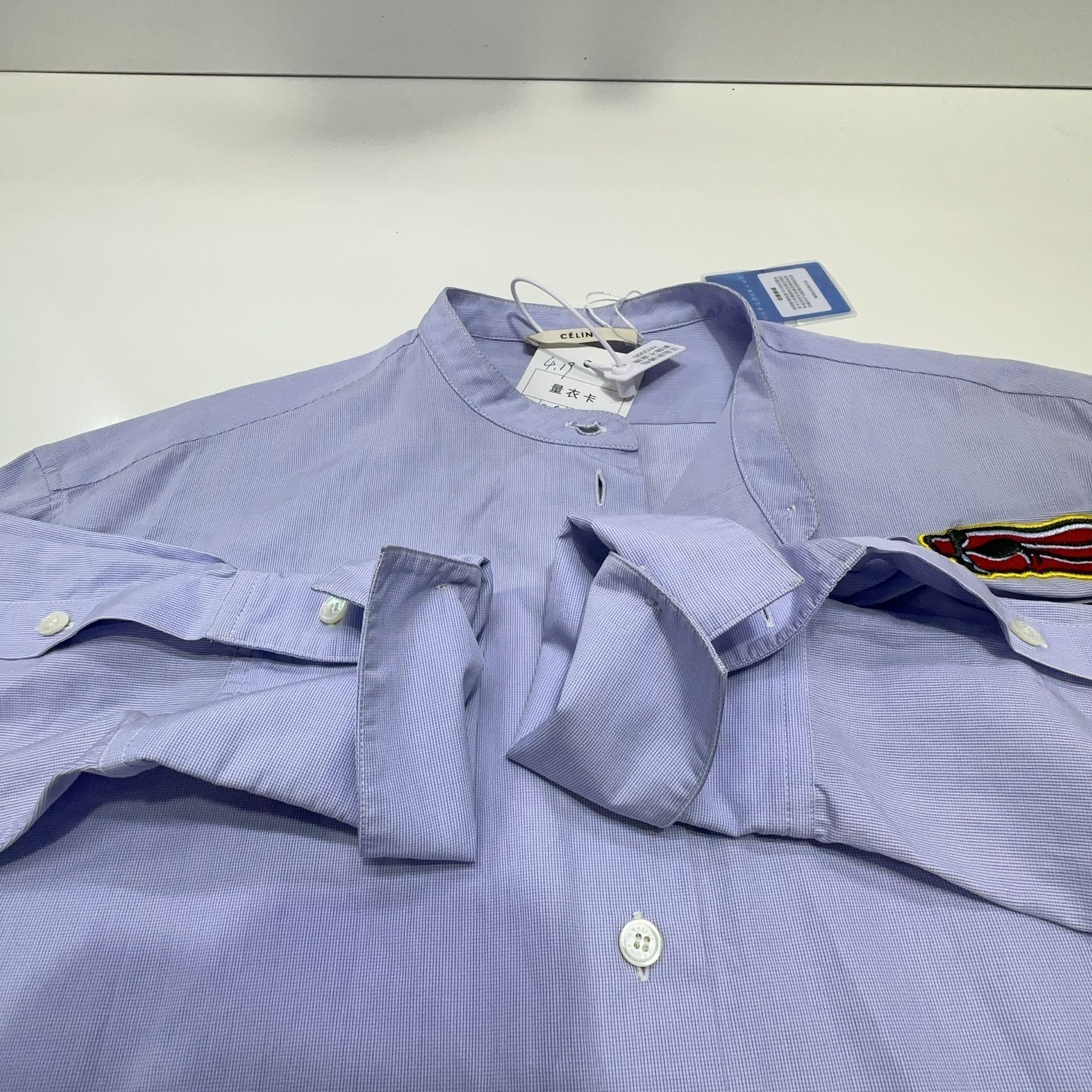 Celine Celine Embroidered Sleeve Button Up Shirt Size 36 Size XS / US 0-2 / IT 36-38 - 6 Thumbnail