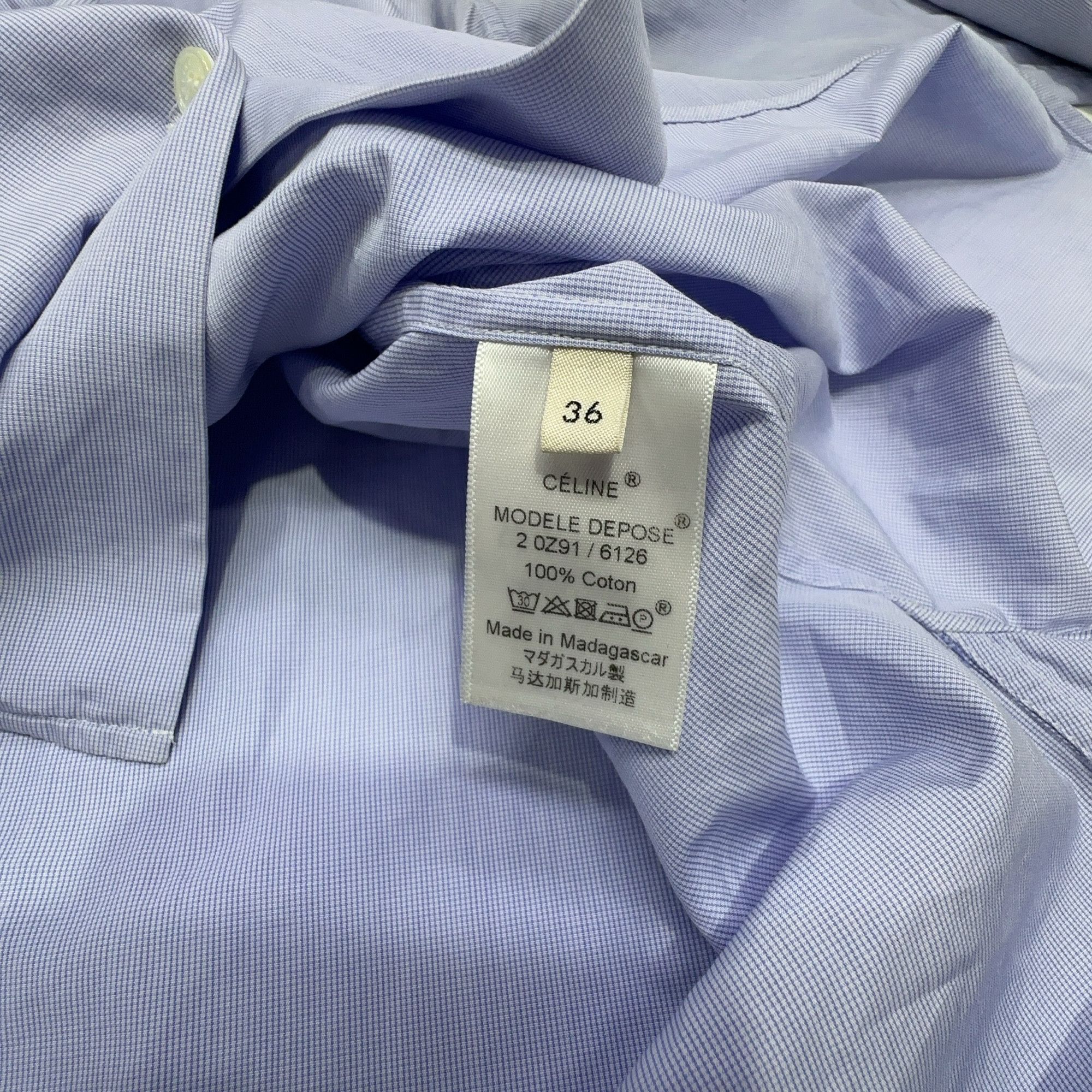 Celine Celine Embroidered Sleeve Button Up Shirt Size 36 Size XS / US 0-2 / IT 36-38 - 3 Thumbnail