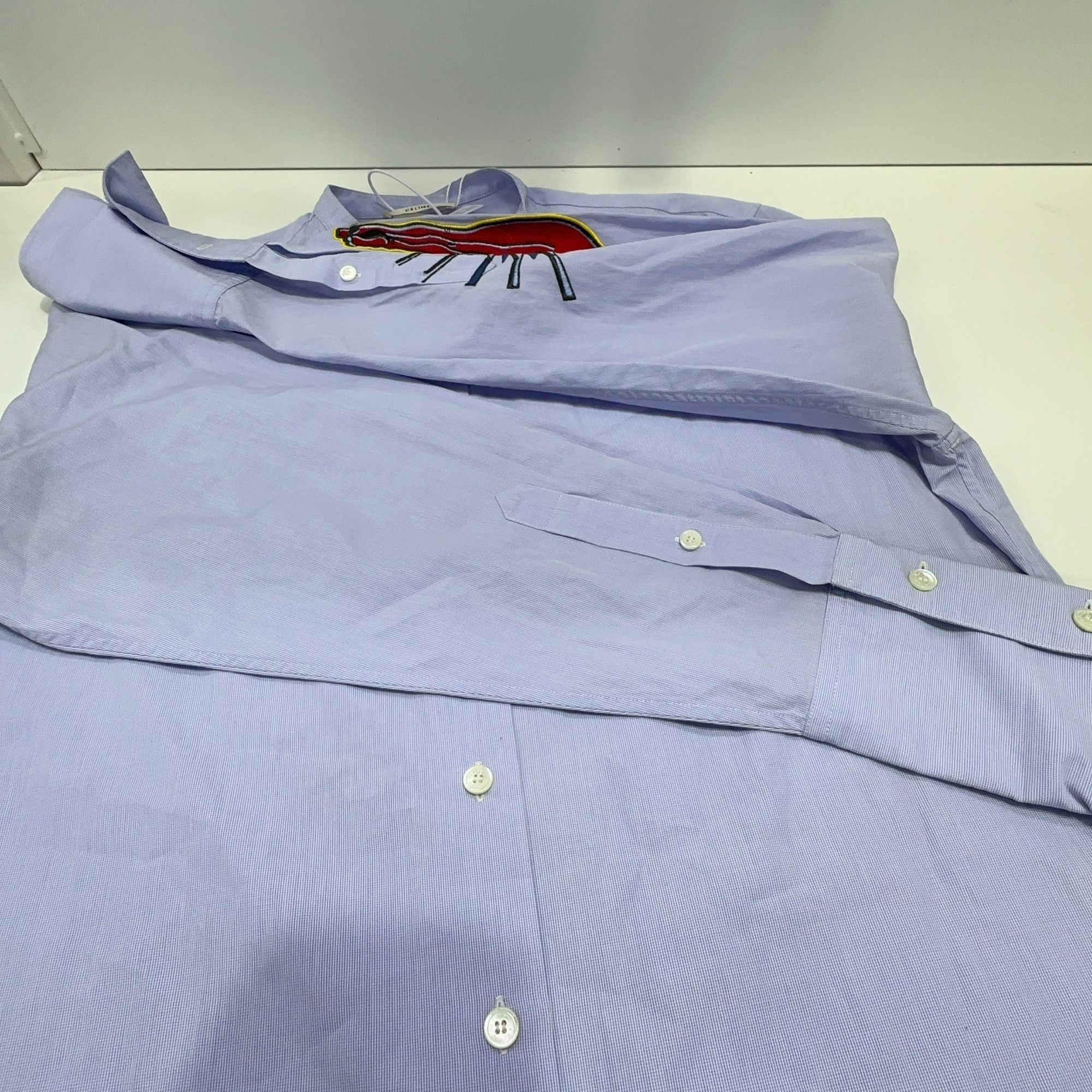 Celine Celine Embroidered Sleeve Button Up Shirt Size 36 Size XS / US 0-2 / IT 36-38 - 7 Thumbnail