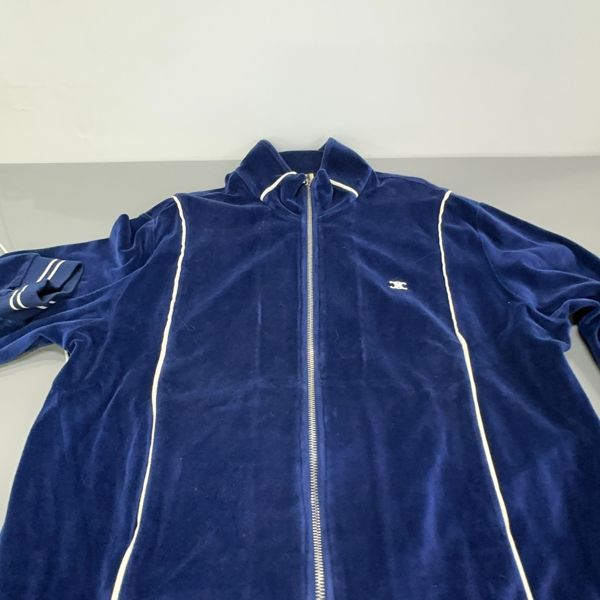 Celine Celine Velvet Logo Track Jacket Size L Size US L / EU 52-54 / 3 - 10 Thumbnail