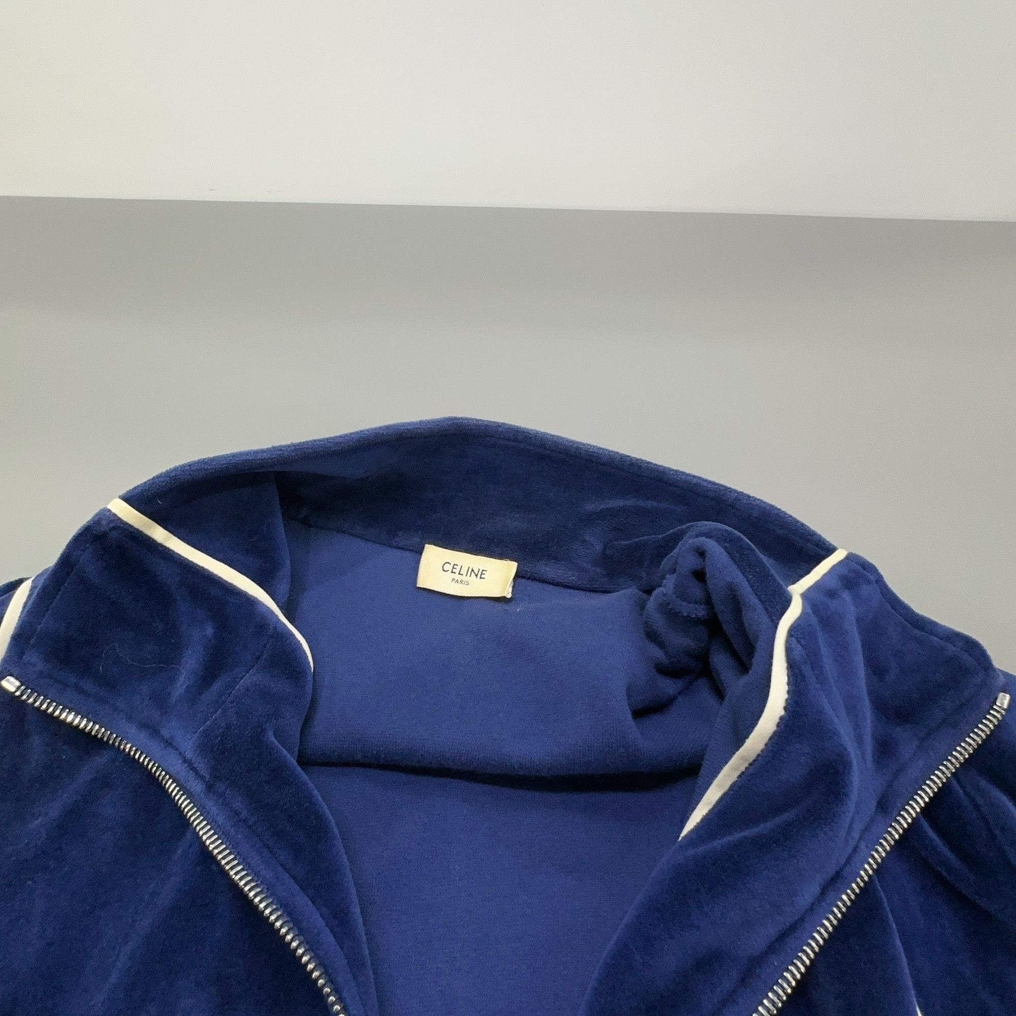 Celine Celine Velvet Logo Track Jacket Size L Size US L / EU 52-54 / 3 - 6 Thumbnail