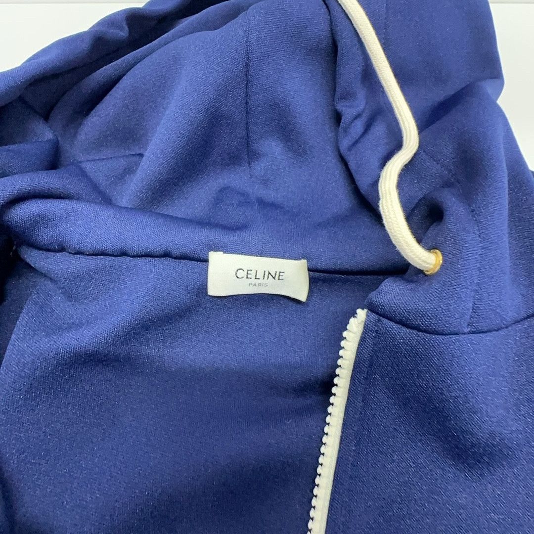 Celine Celine Logo Stripe Zip Up Hoodie Size M Size M / US 6-8 / IT 42-44 - 3 Thumbnail