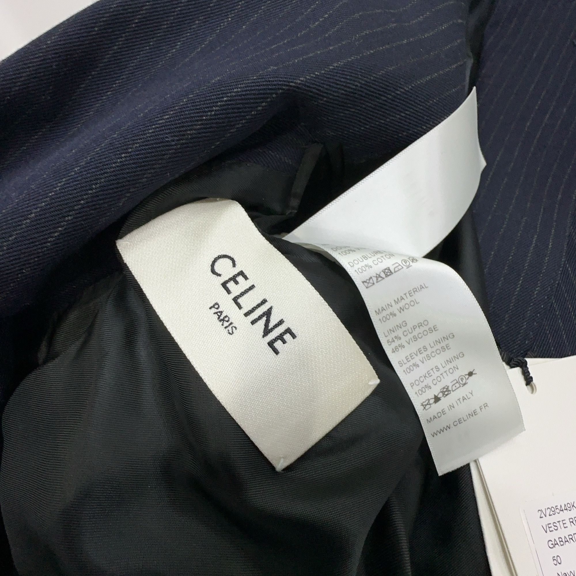 Celine Celine Pinstripe Double Breasted Blazer Size 50 Size 40R - 6 Thumbnail
