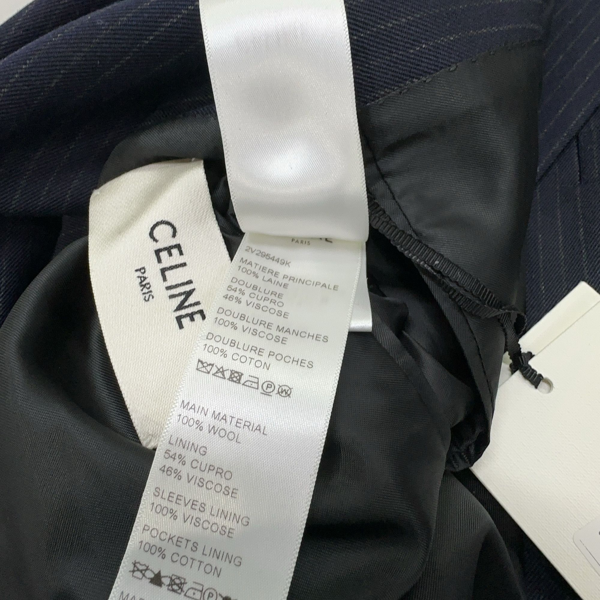 Celine Celine Pinstripe Double Breasted Blazer Size 50 Size 40R - 4 Thumbnail