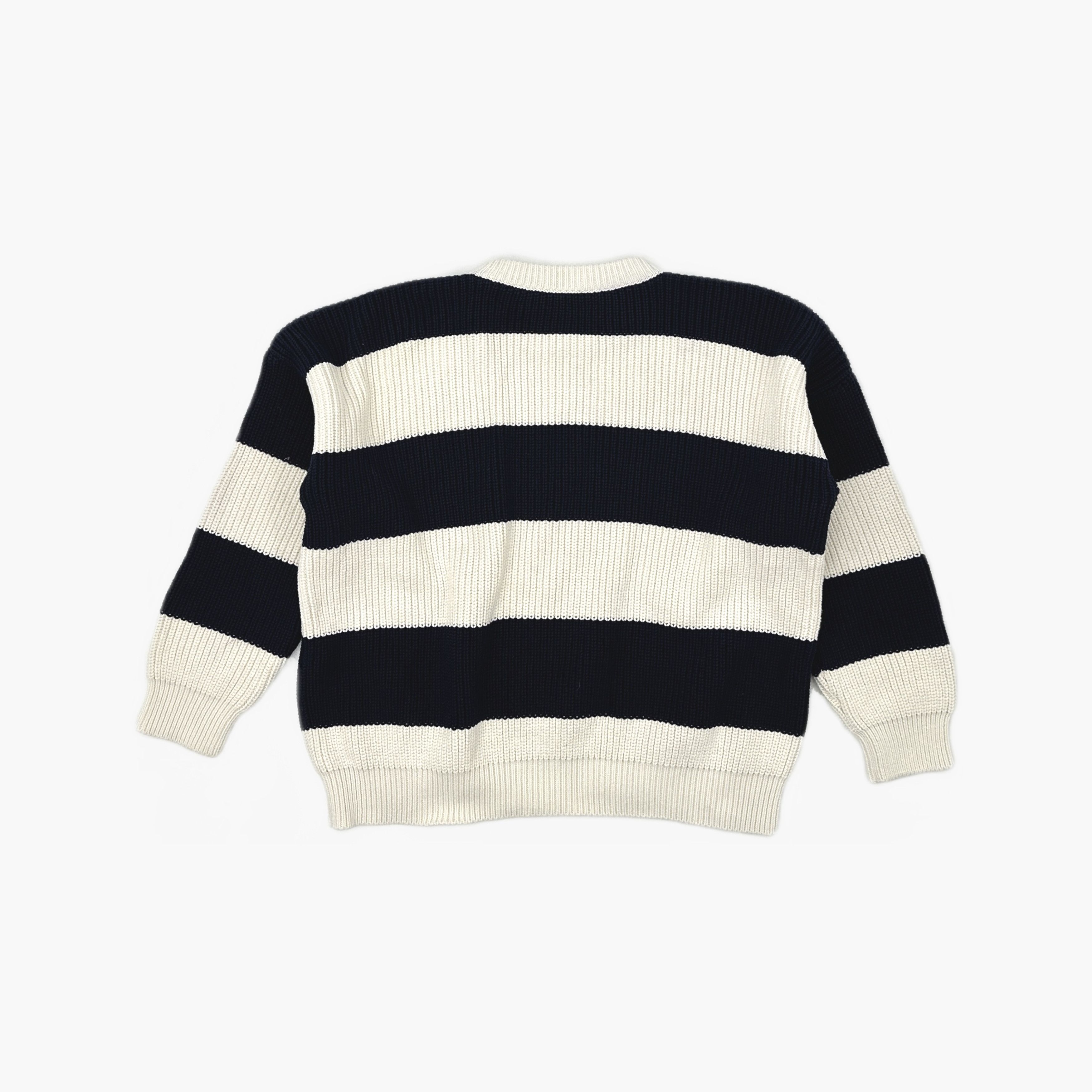 Celine Celine Striped Logo Knit Sweater Size M Size US M / EU 48-50 / 2 - 2 Thumbnail
