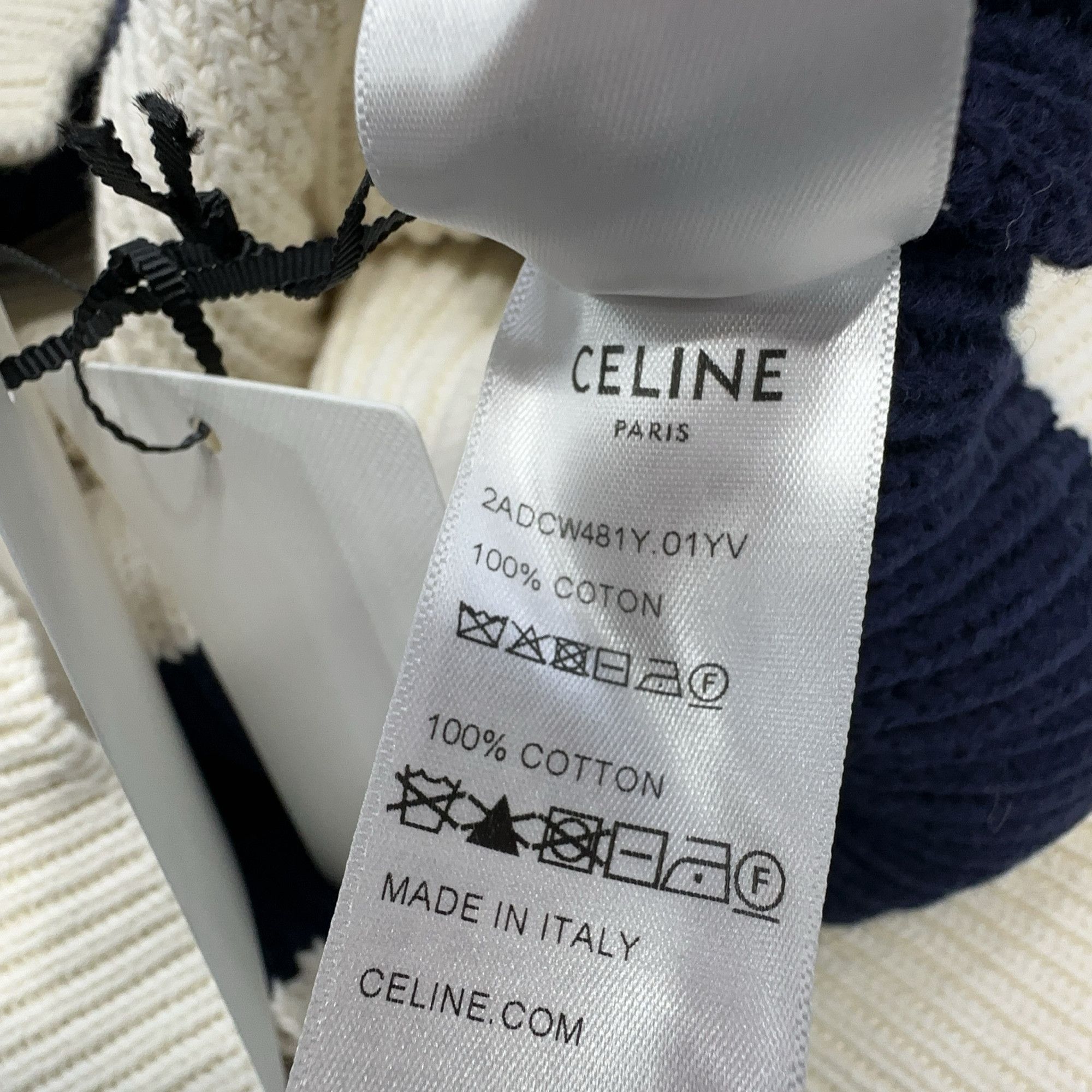 Celine Celine Striped Logo Knit Sweater Size M Size US M / EU 48-50 / 2 - 6 Thumbnail