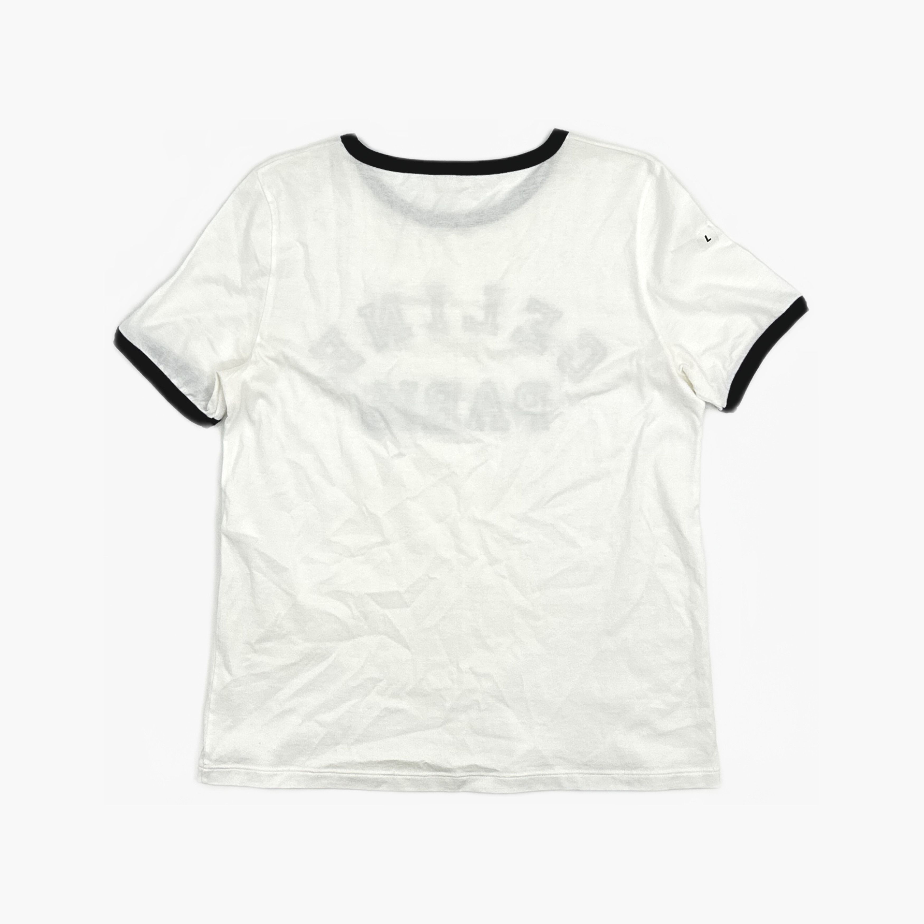 Celine Celine Logo Print Ringer T-Shirt Size L Size L / US 10 / IT 46 - 2 Thumbnail