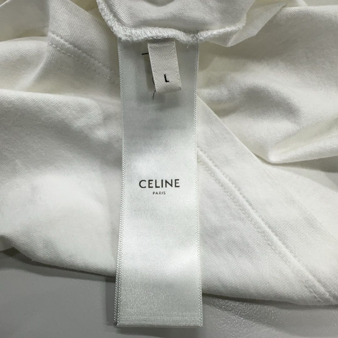Celine Celine Logo Print Ringer T-Shirt Size L Size L / US 10 / IT 46 - 4 Thumbnail