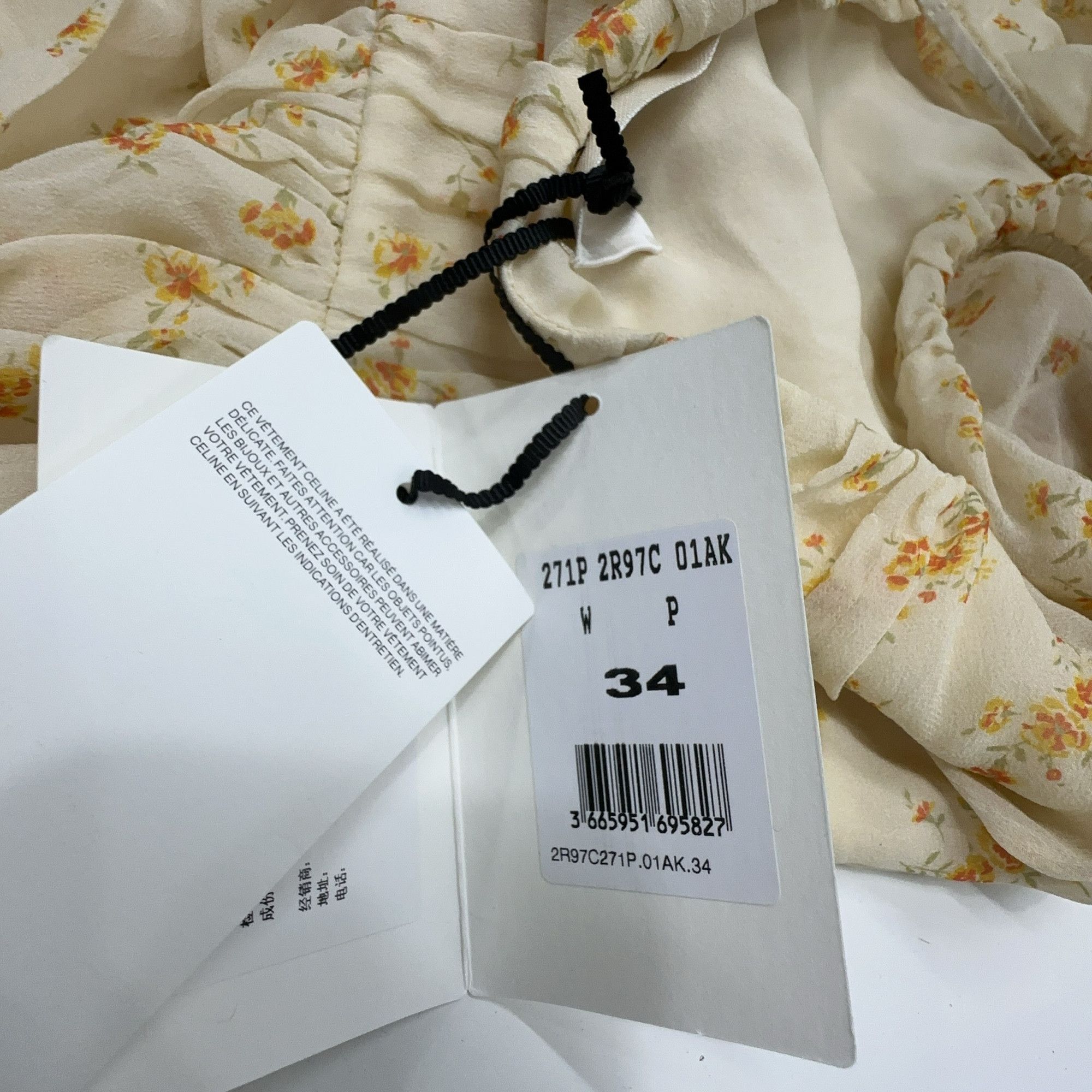 Celine Celine Floral Silk Mini Dress Size 34 Size XS / US 0-2 / IT 36-38 - 3 Thumbnail