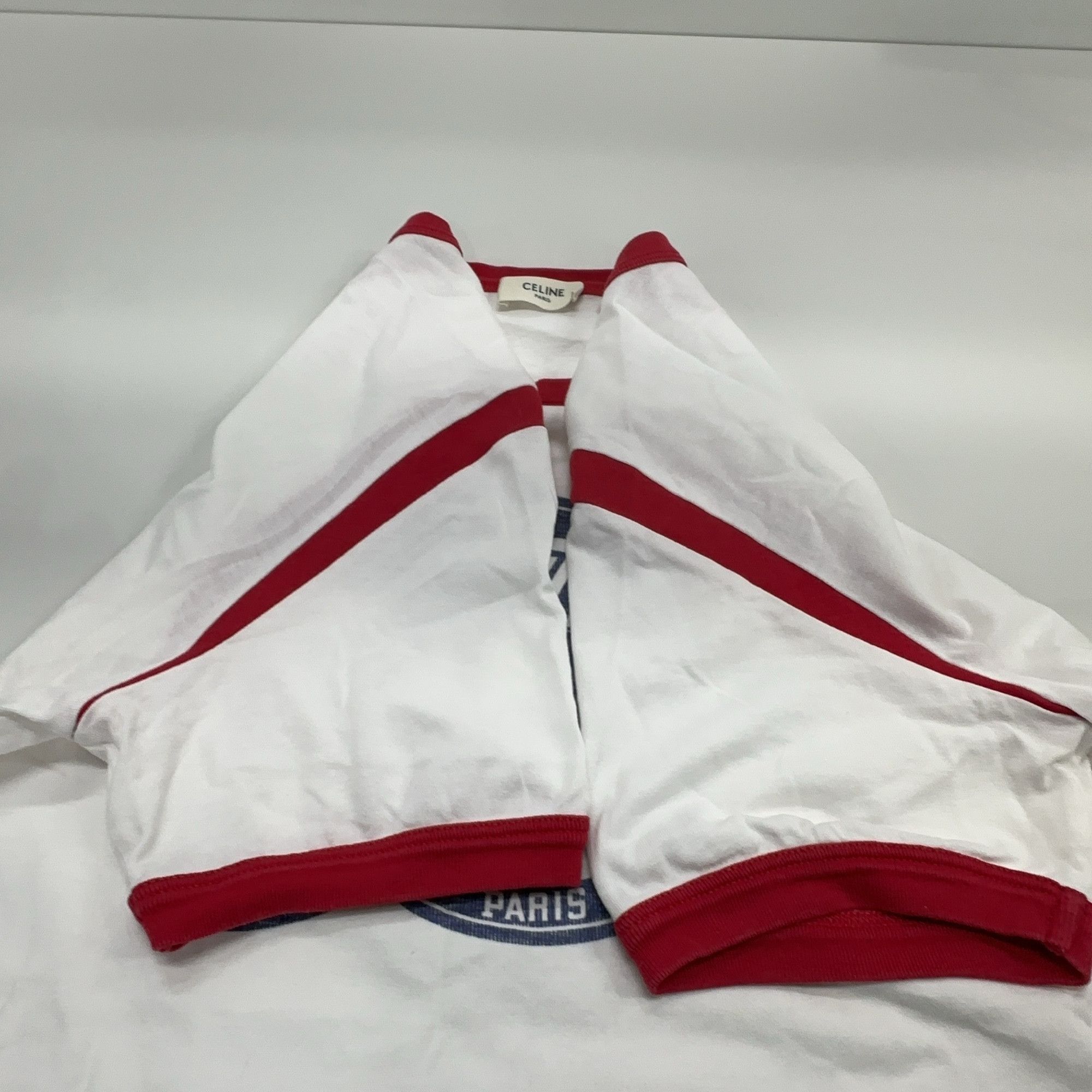 Celine Celine Triomphe Logo Ringer T-Shirt Size M Size M / US 6-8 / IT 42-44 - 9 Thumbnail