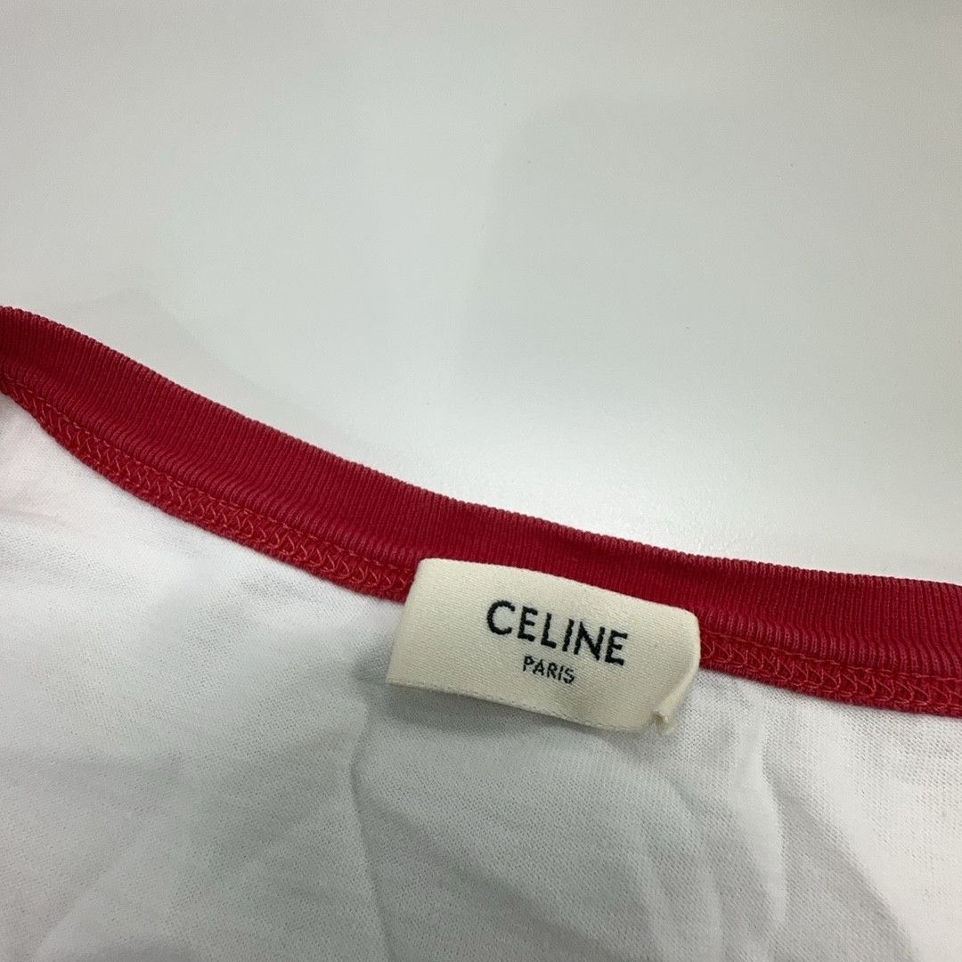 Celine Celine Triomphe Logo Ringer T-Shirt Size M Size M / US 6-8 / IT 42-44 - 3 Thumbnail