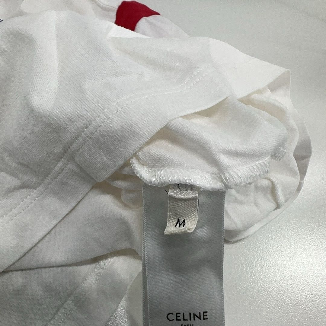 Celine Celine Triomphe Logo Ringer T-Shirt Size M Size M / US 6-8 / IT 42-44 - 4 Thumbnail