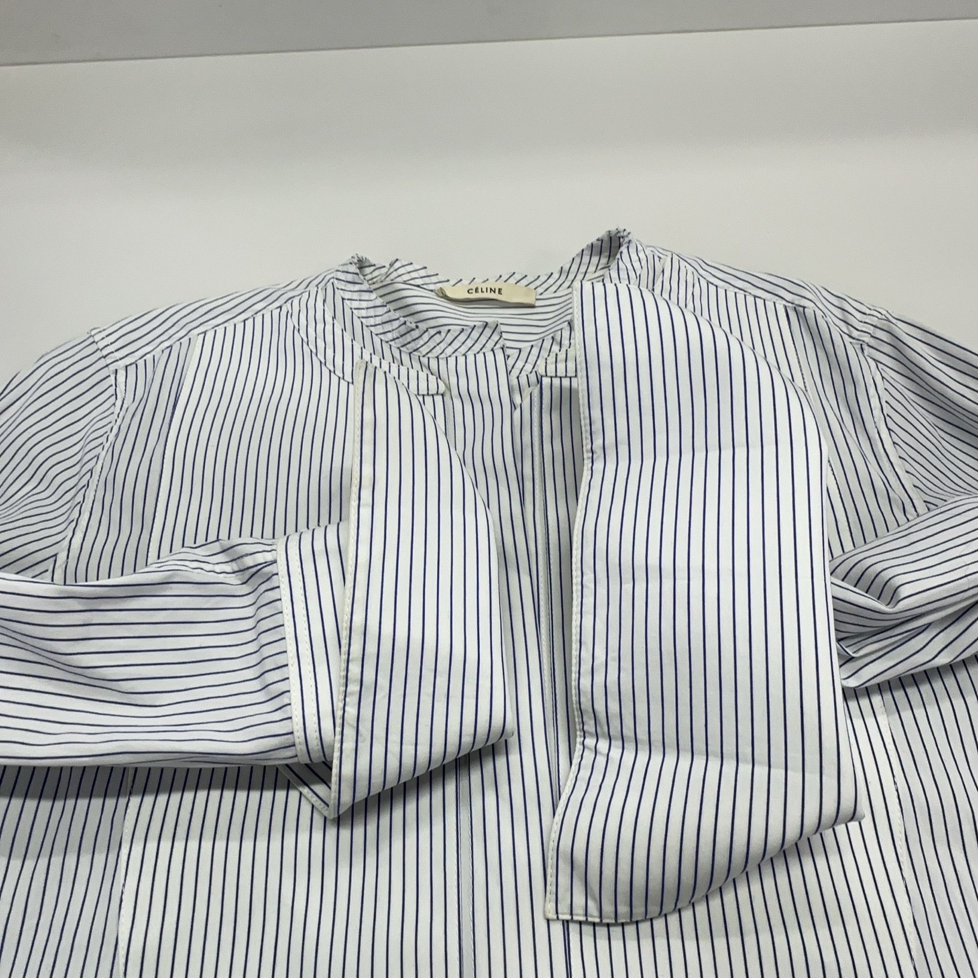 Celine Celine Striped Button Up Shirt 38 Size S / US 4 / IT 40 - 11 Thumbnail