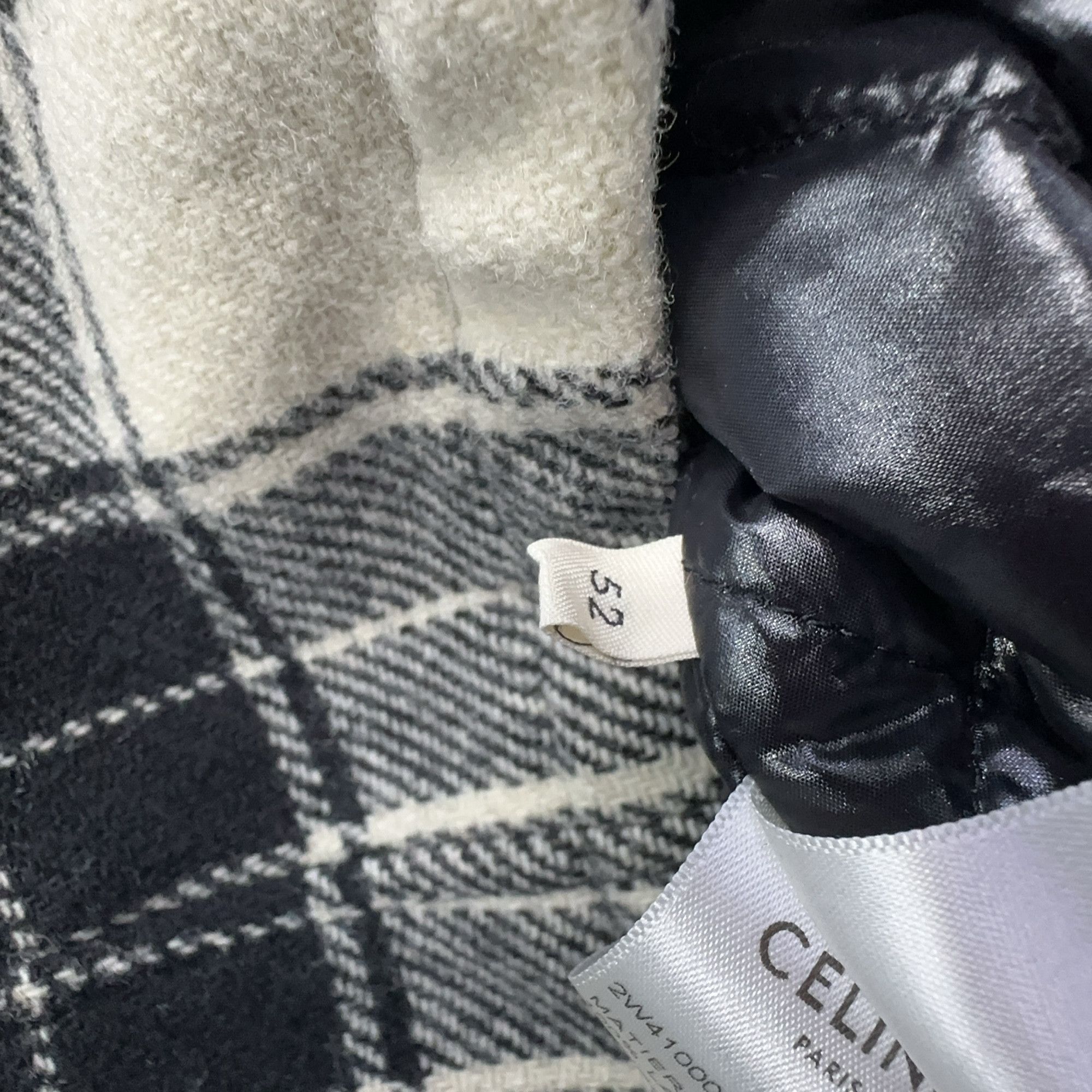 Celine CELINE Plaid Wool Hooded Jacket Size L Size US L / EU 52-54 / 3 - 6 Thumbnail
