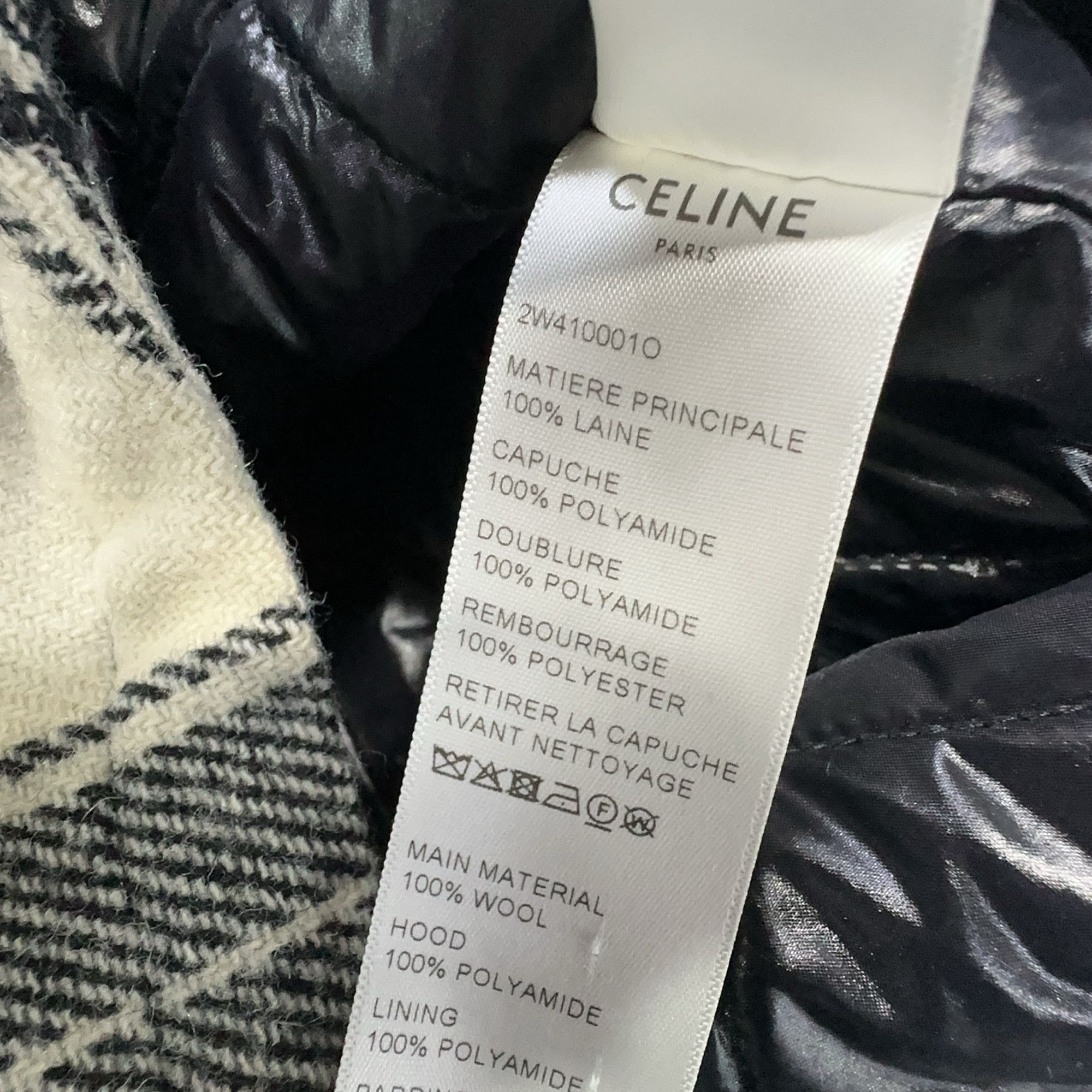 Celine CELINE Plaid Wool Hooded Jacket Size L Size US L / EU 52-54 / 3 - 5 Thumbnail