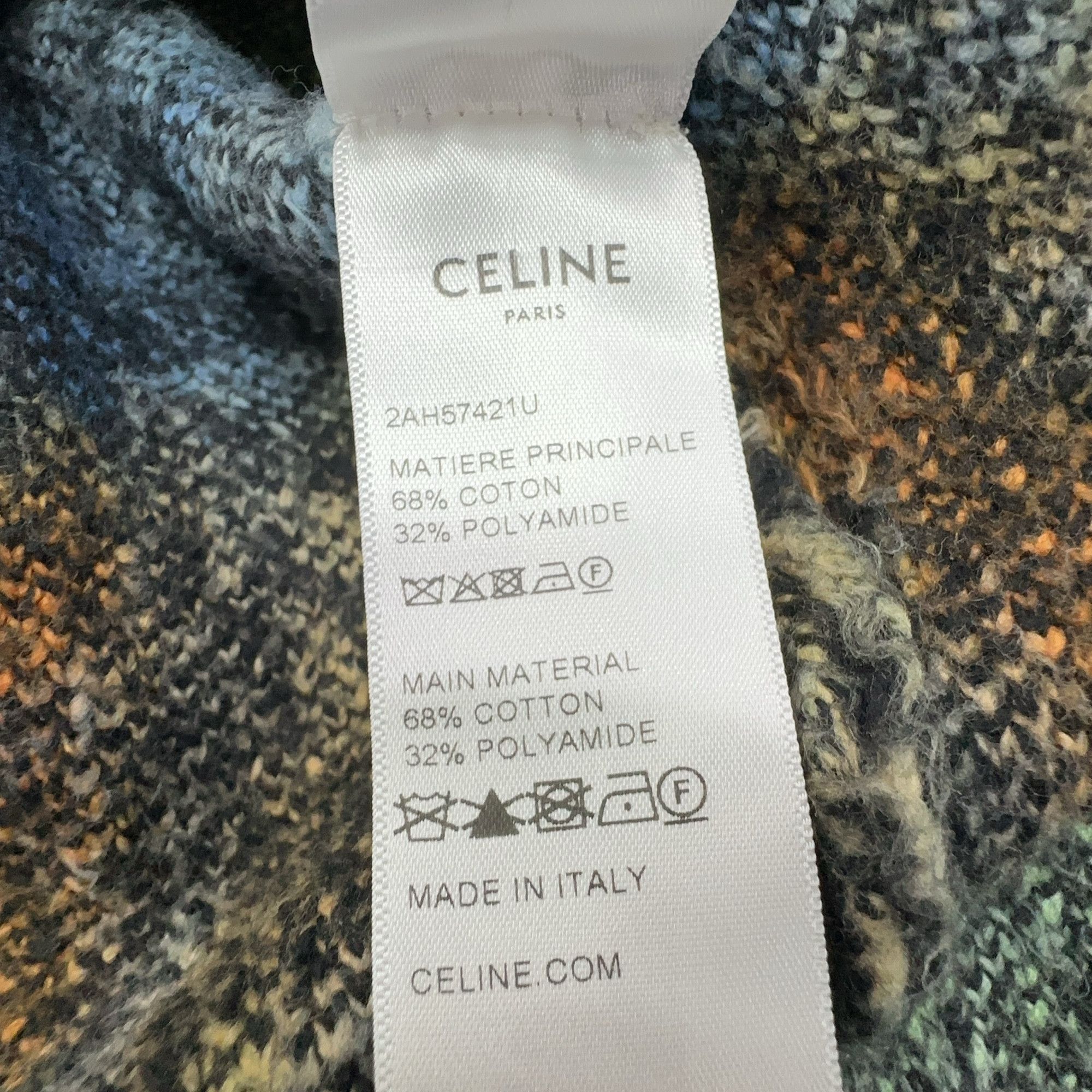 Celine Celine Sunset Palm Pattern Cardigan Size M Size US M / EU 48-50 / 2 - 5 Thumbnail