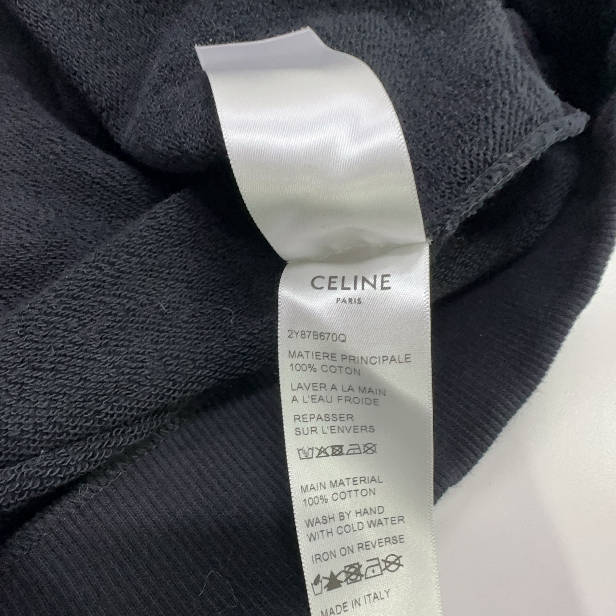 Celine Celine Rhinestone Logo Hoodie Size M Size US M / EU 48-50 / 2 - 4 Thumbnail