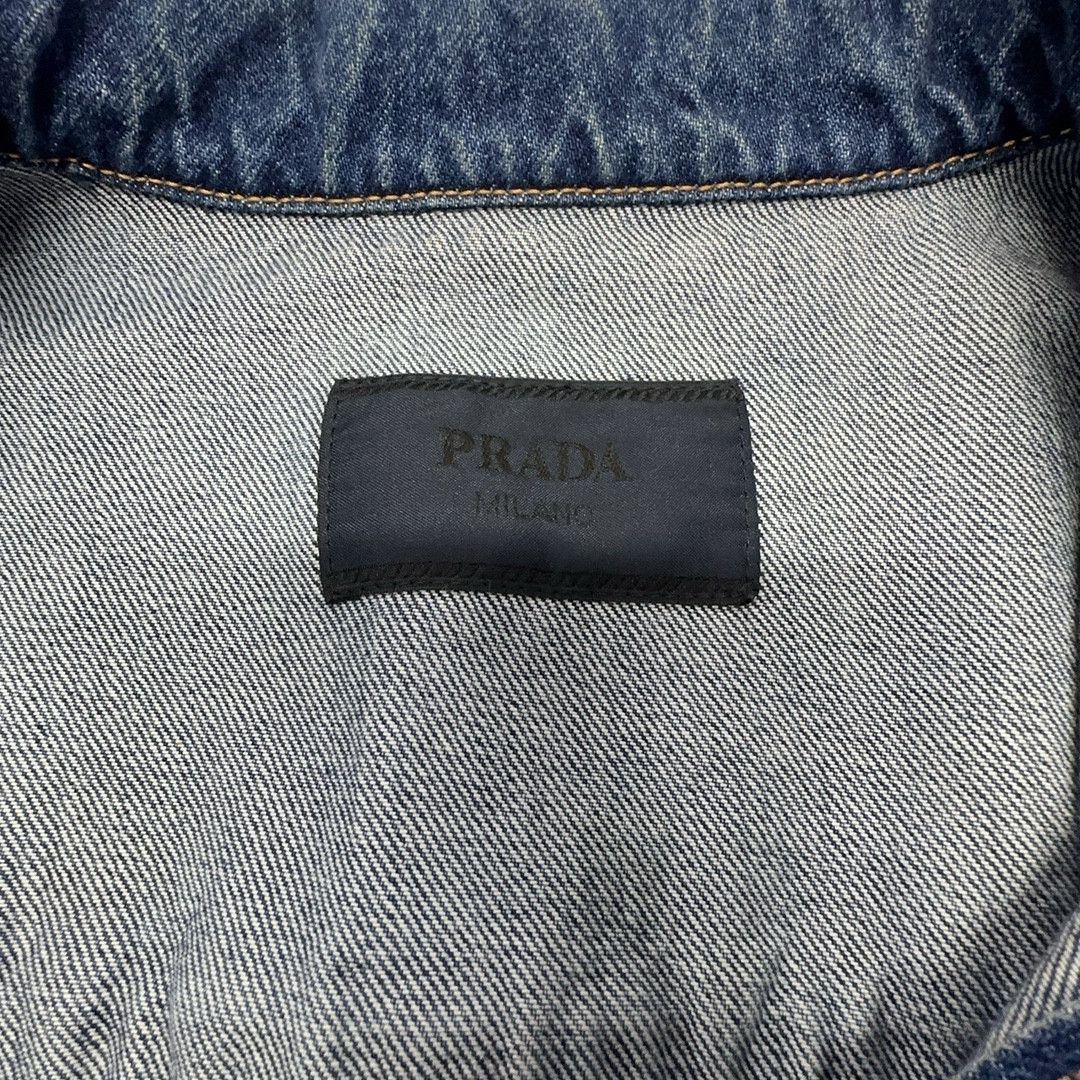 Prada Prada Triangle Logo Zip Denim Jacket Size L Size US L / EU 52-54 / 3 - 3 Thumbnail