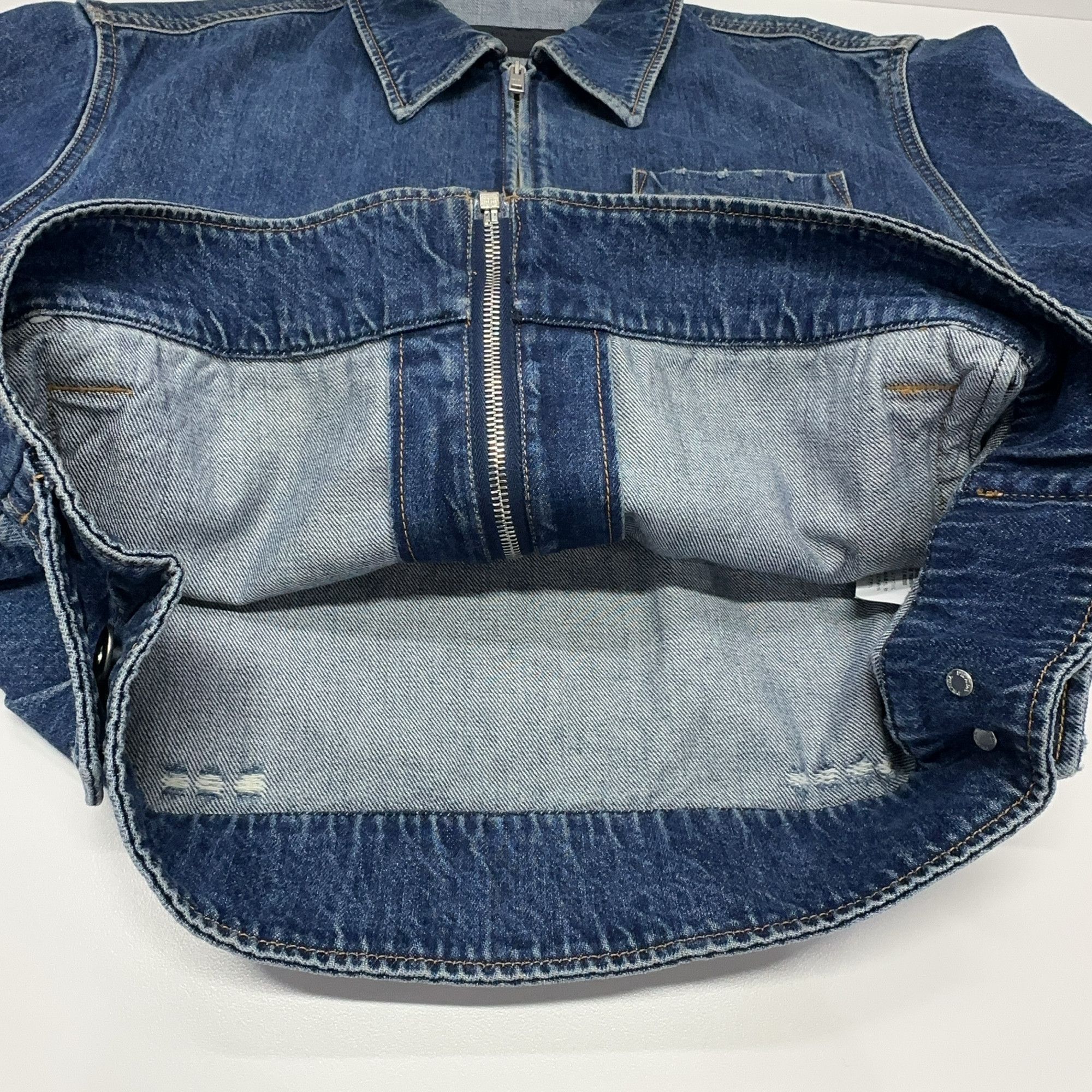 Prada Prada Triangle Logo Zip Denim Jacket Size L Size US L / EU 52-54 / 3 - 9 Thumbnail