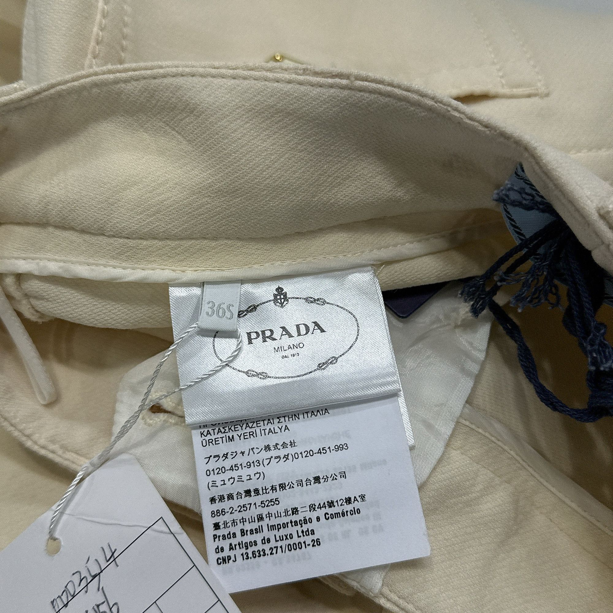 Prada Prada Ivory Wool Pants Size 36 Size 25" / US 0 / IT 36 - 5 Thumbnail