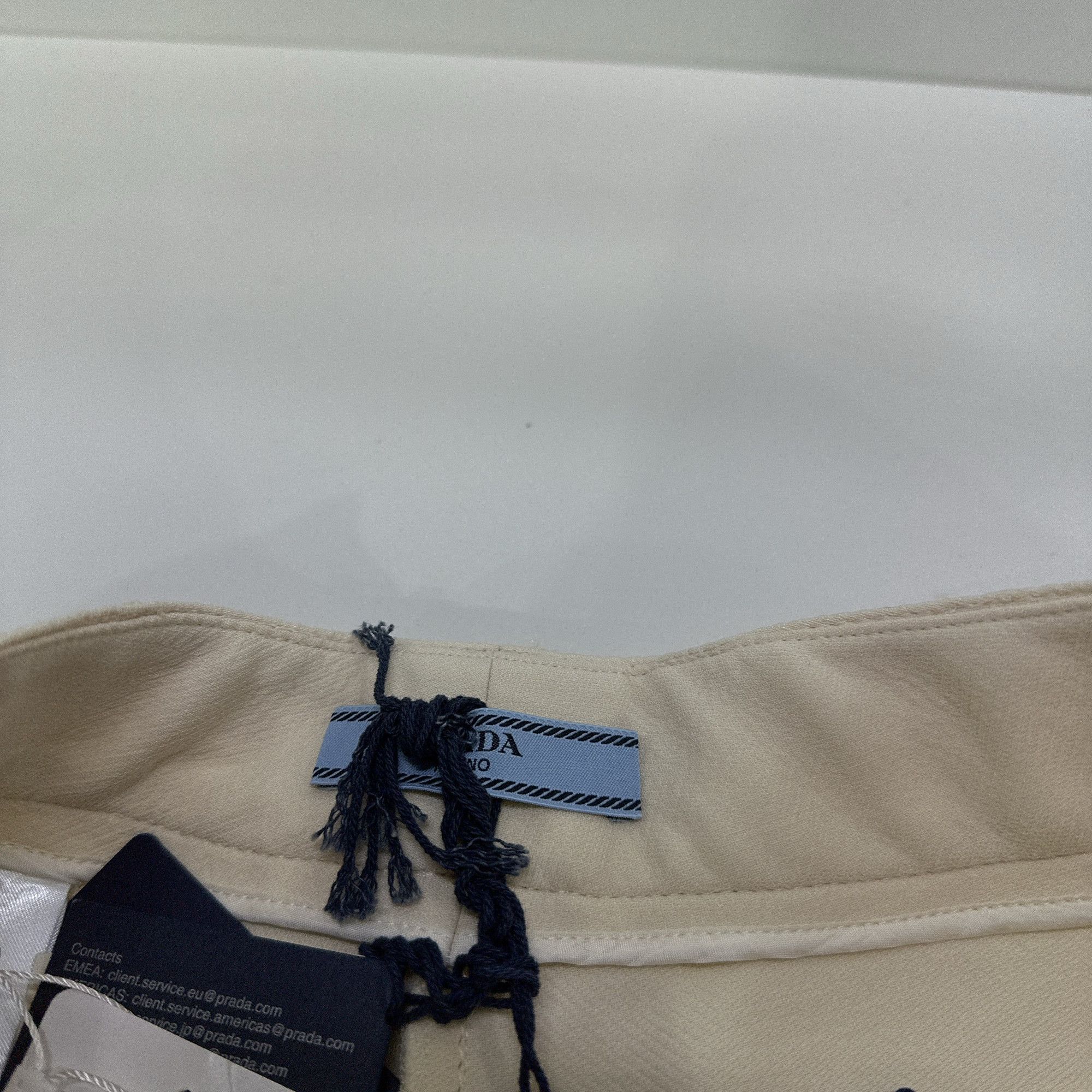 Prada Prada Ivory Wool Pants Size 36 Size 25" / US 0 / IT 36 - 3 Thumbnail