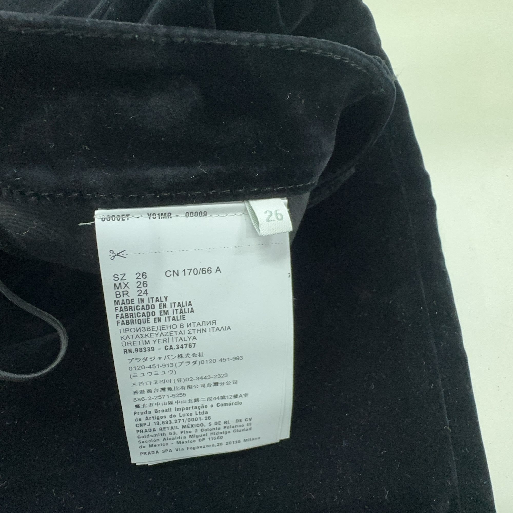 Prada Prada Logo Velvet Jeans Size 26 Size 26" / US 2 / IT 38 - 3 Thumbnail