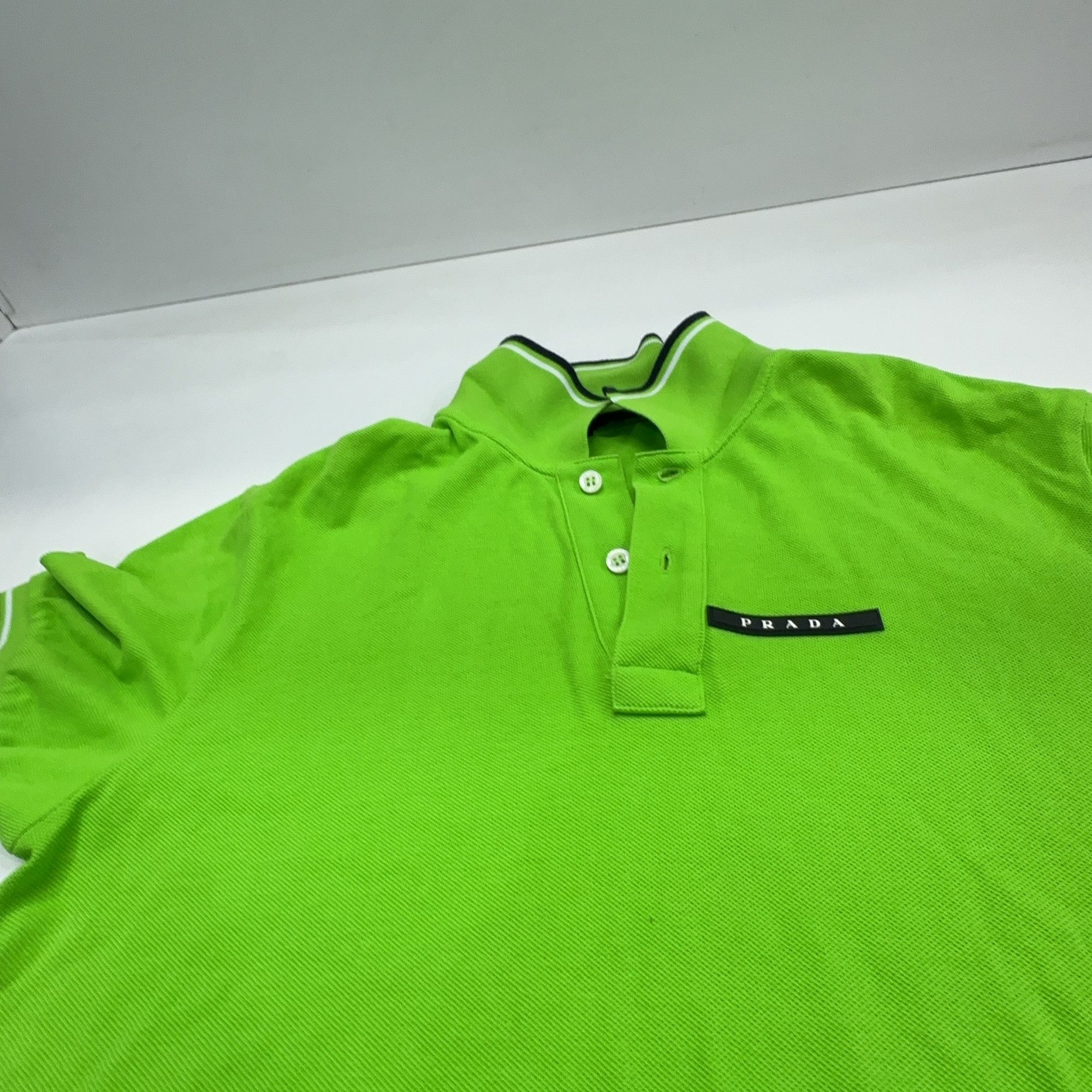 Prada Prada Green Logo Tab Polo Shirt Size S Size US S / EU 44-46 / 1 - 10 Thumbnail