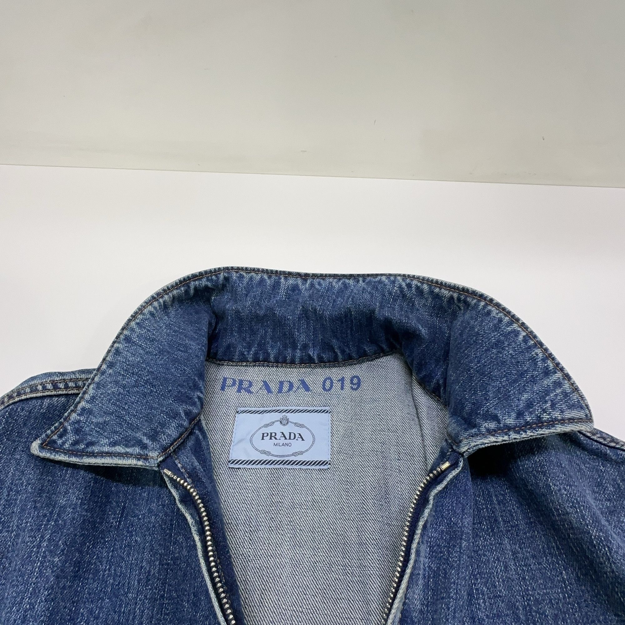 Prada Prada Logo Patch Zip Denim Jacket Size 38 Size XS / US 0-2 / IT 36-38 - 7 Thumbnail