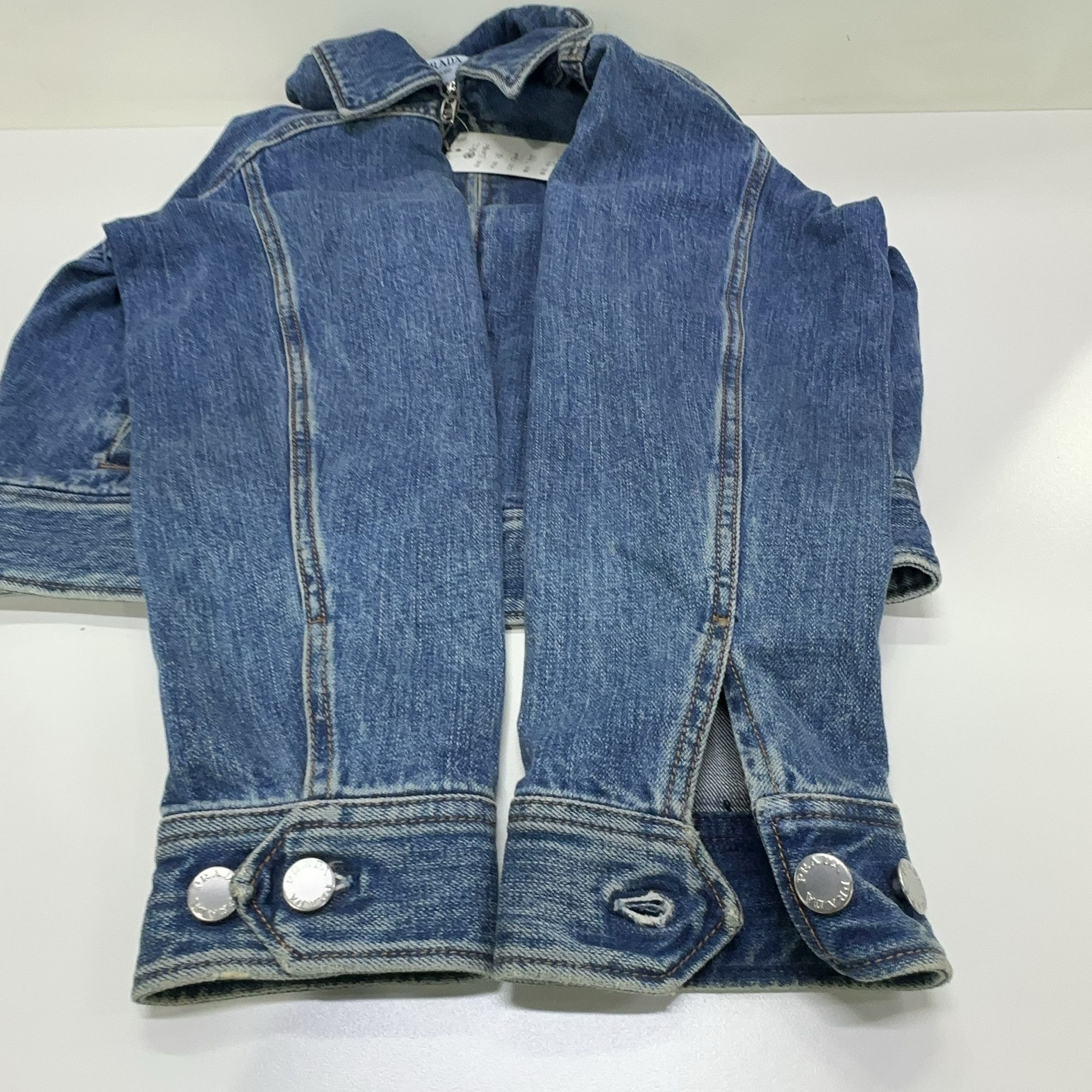 Prada Prada Logo Patch Zip Denim Jacket Size 38 Size XS / US 0-2 / IT 36-38 - 11 Thumbnail