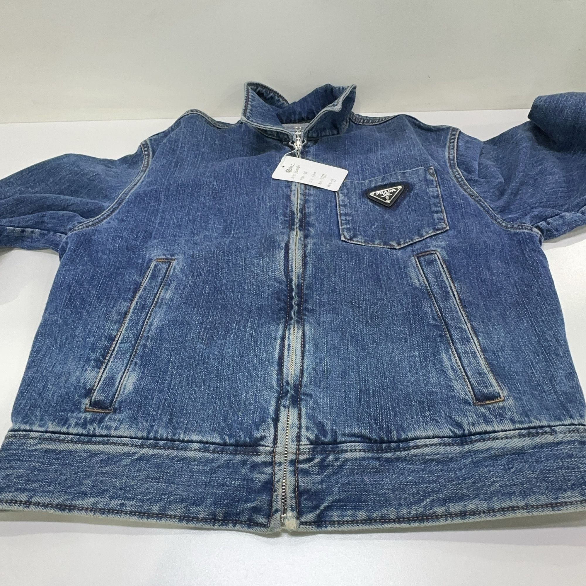 Prada Prada Logo Patch Zip Denim Jacket Size 38 Size XS / US 0-2 / IT 36-38 - 9 Thumbnail