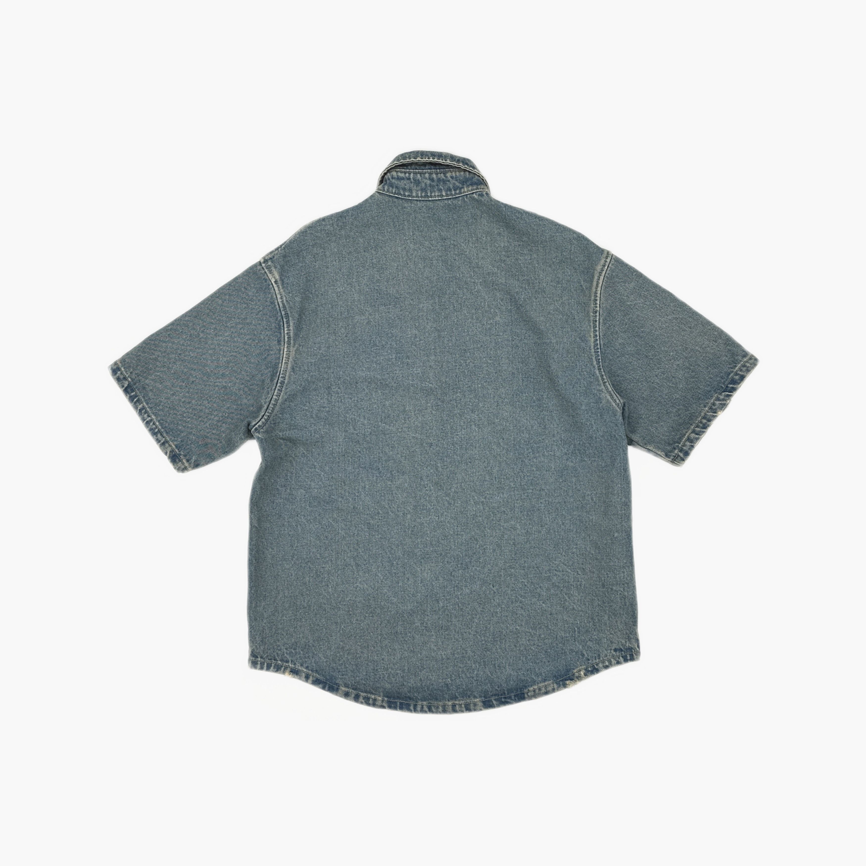 Prada Prada Logo Plaque Denim Button Up Shirt Size 42 Size M / US 6-8 / IT 42-44 - 2 Thumbnail